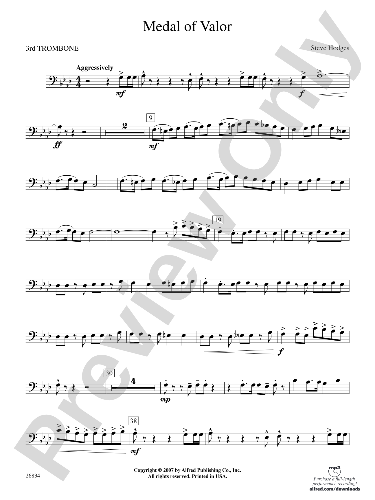 Medal of Valor: 3rd Trombone