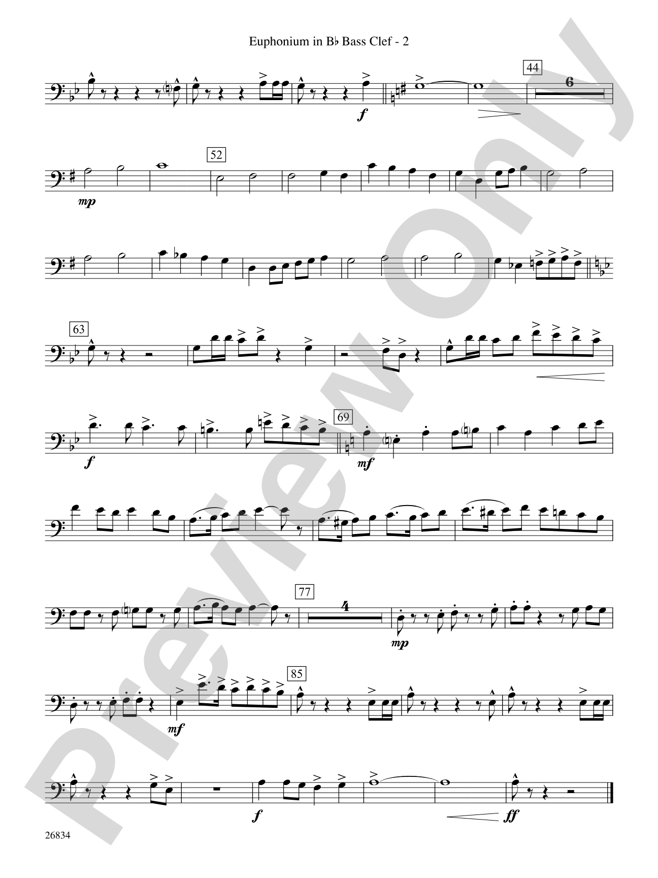 Medal of Valor: (wp) B-flat Baritone B.C.