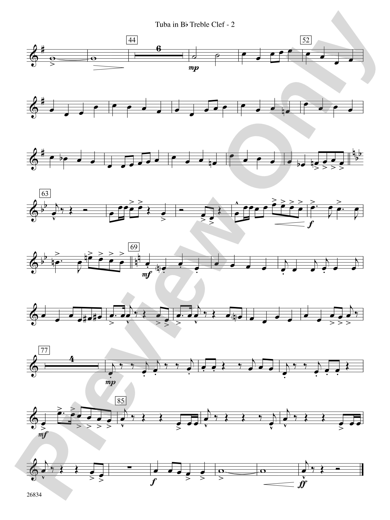 Medal of Valor: (wp) B-flat Tuba T.C.