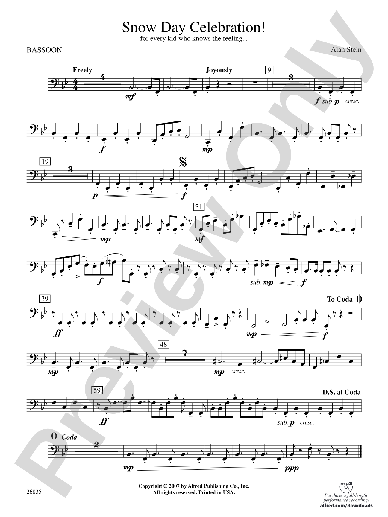 Snow Day Celebration!: Bassoon