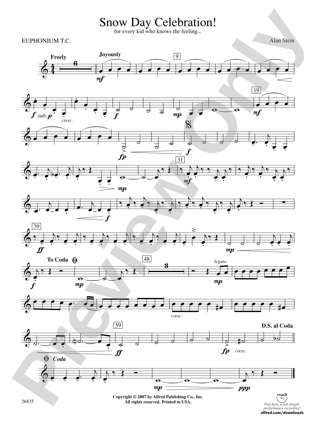 Snow Day Celebration!: Baritone T.C.