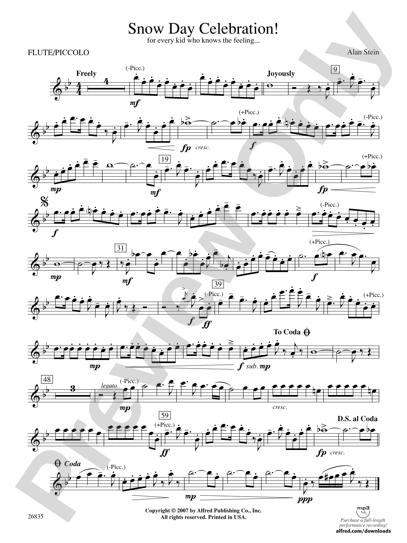 Snow Day Celebration!: Flute