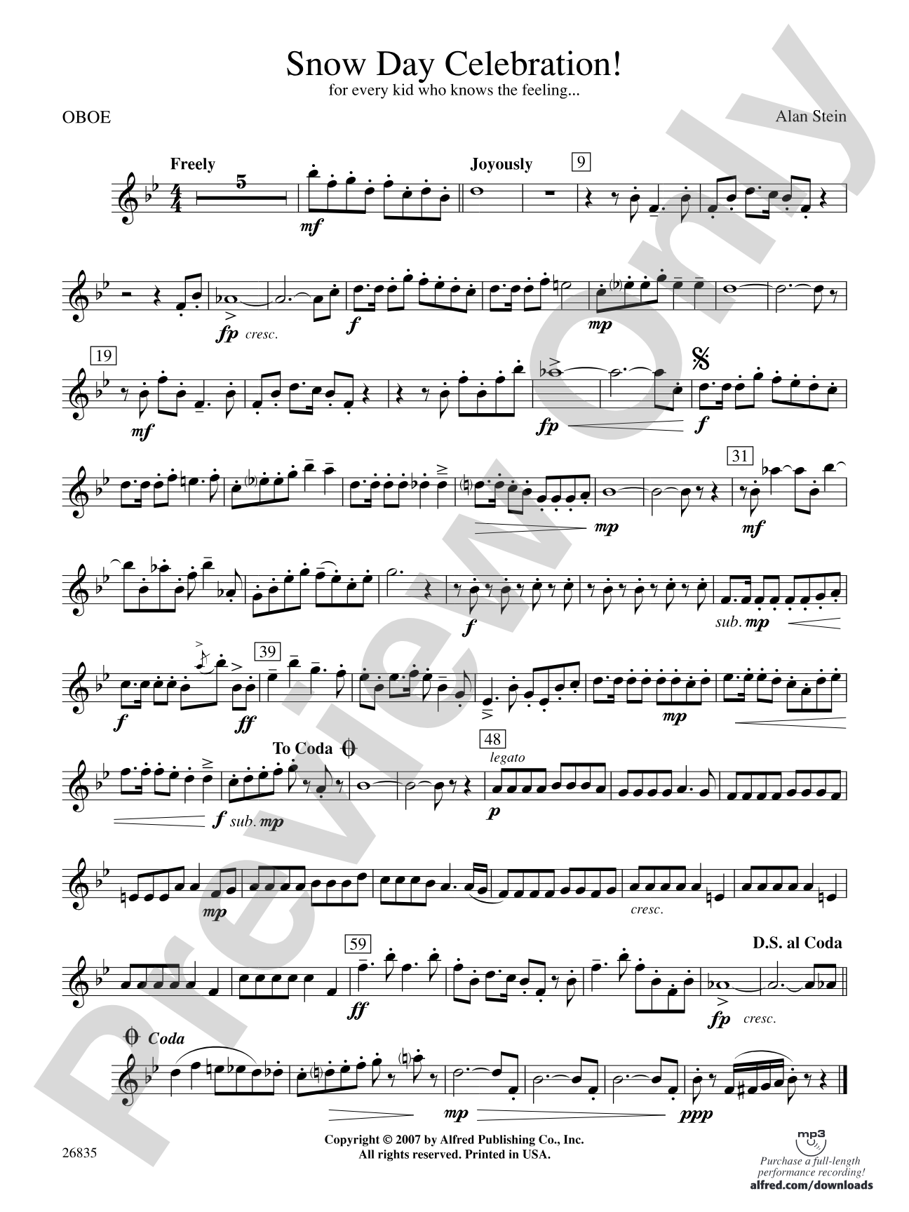 Snow Day Celebration!: Oboe