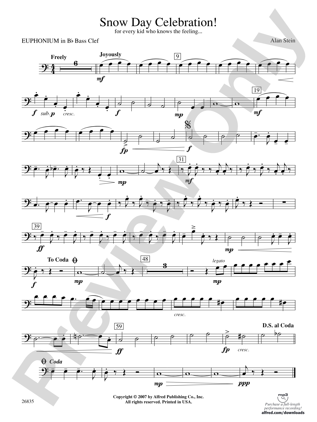 Snow Day Celebration!: (wp) B-flat Baritone B.C.