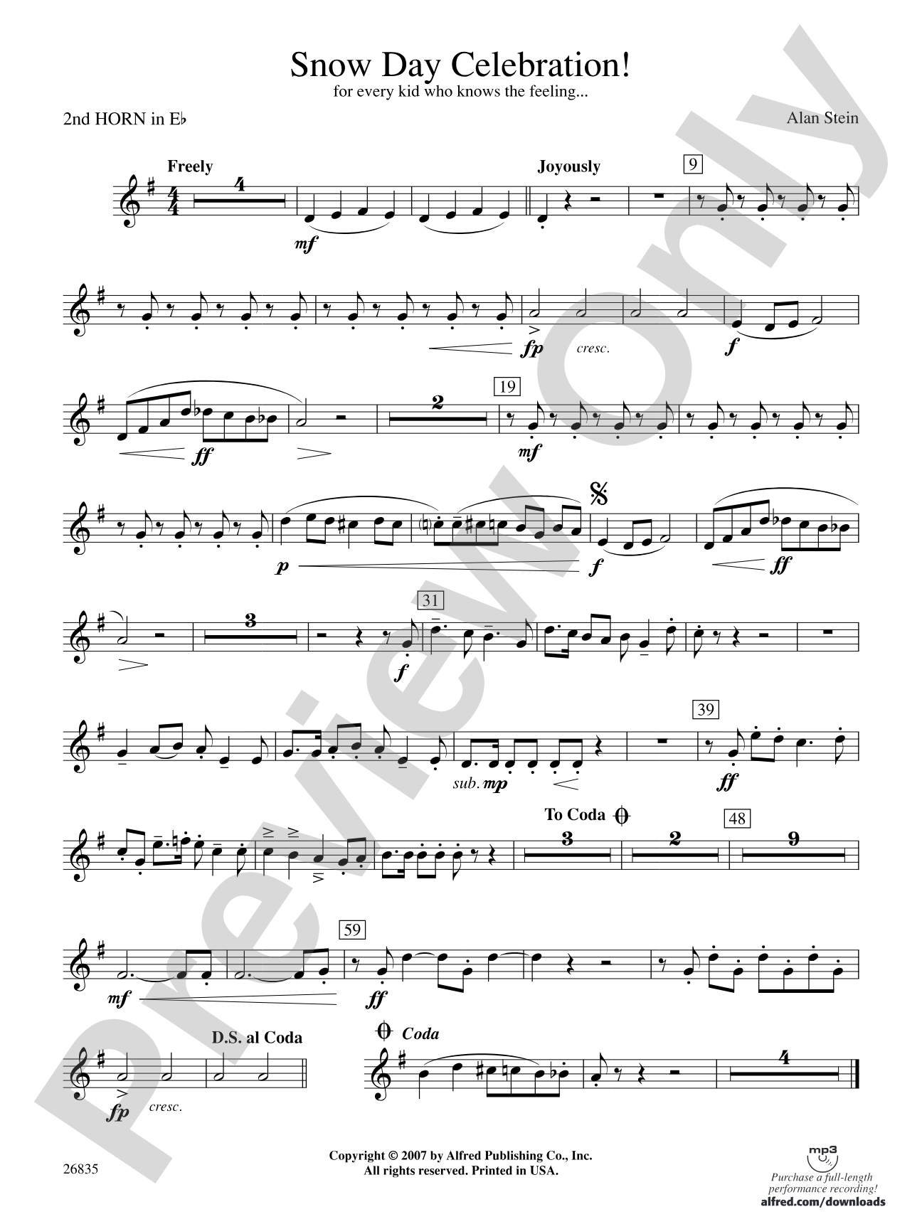Snow Day Celebration!: (wp) 2nd Horn in E-flat