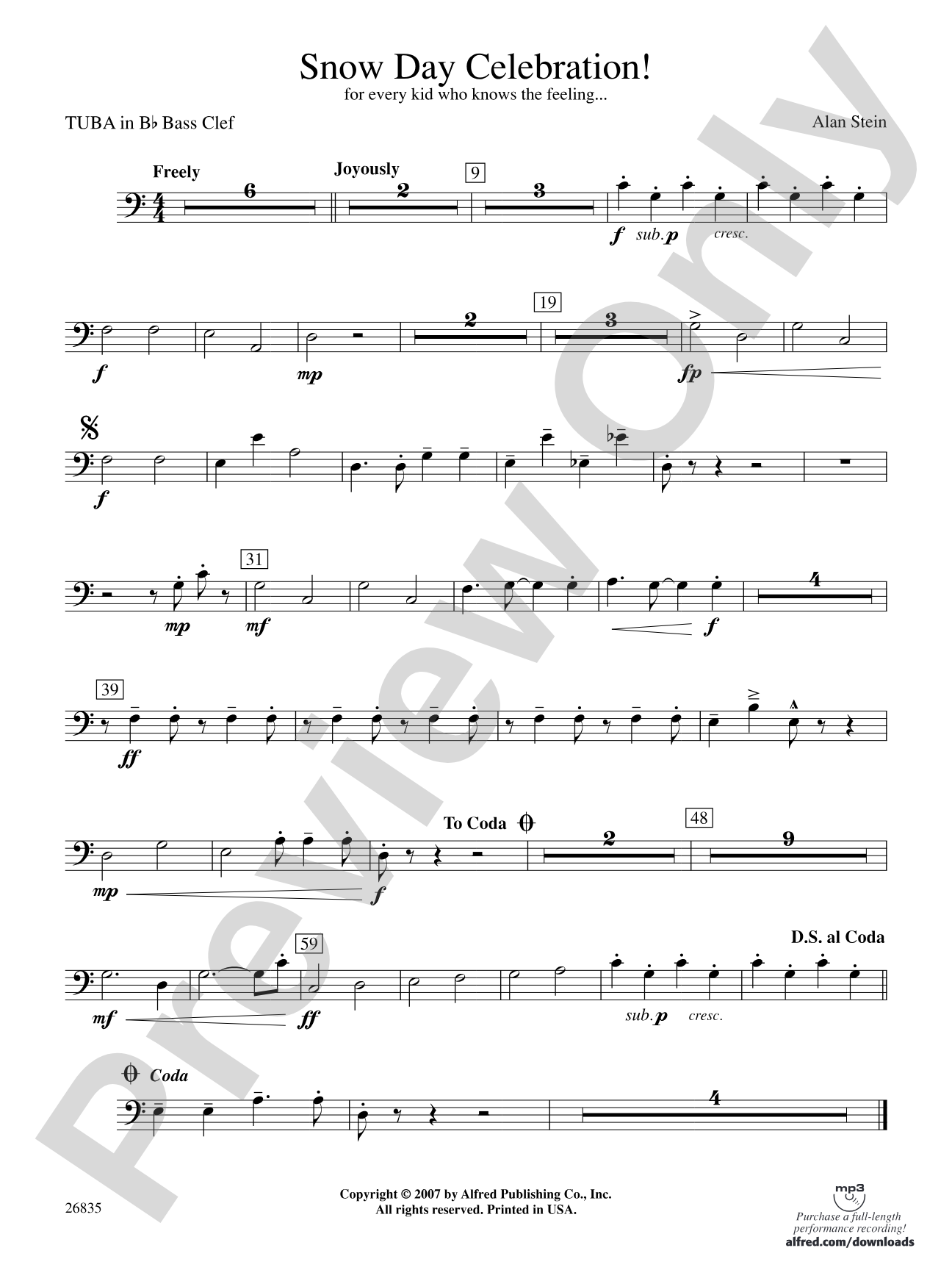 Snow Day Celebration!: (wp) B-flat Tuba B.C.