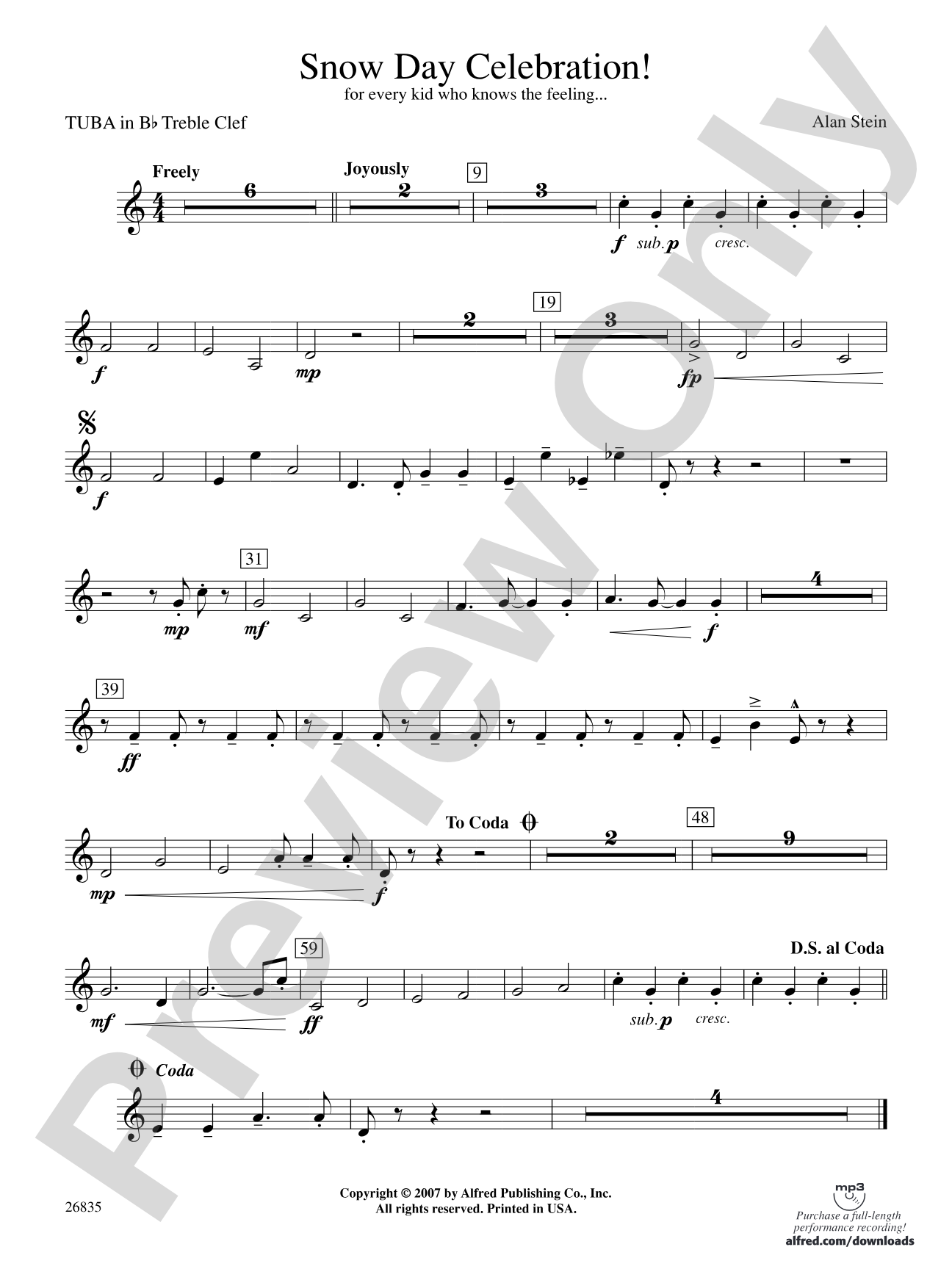 Snow Day Celebration!: (wp) B-flat Tuba T.C.