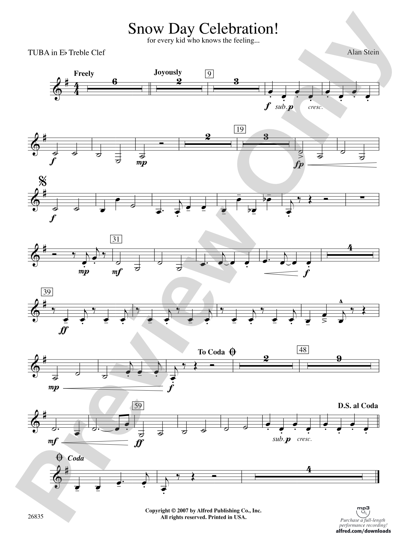 Snow Day Celebration!: (wp) E-flat Tuba T.C.