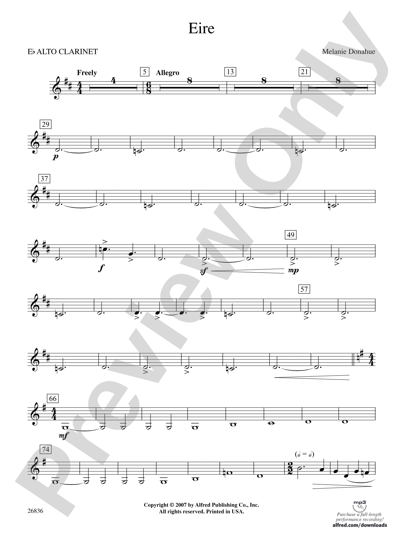 Eire: E-flat Alto Clarinet