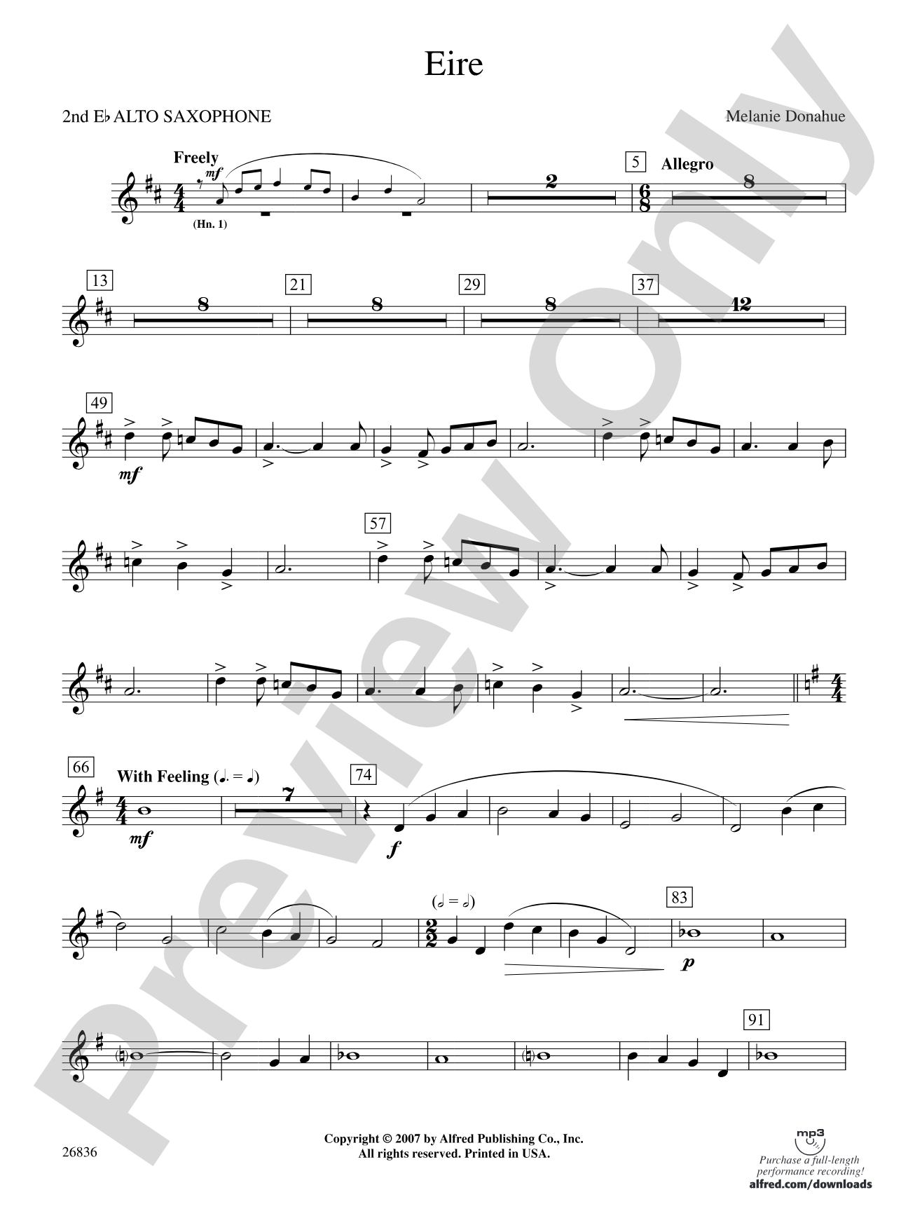 Eire: 2nd E-flat Alto Saxophone