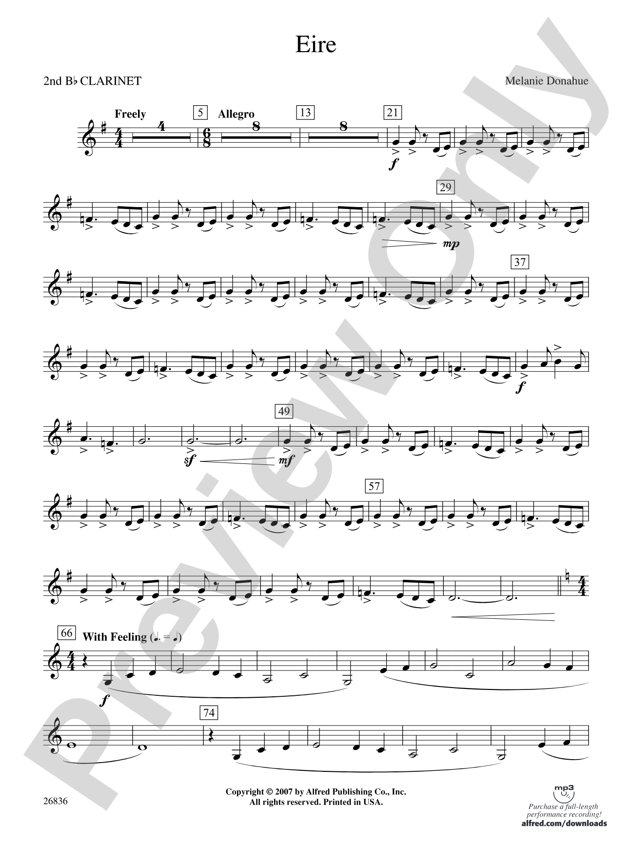 Eire: 2nd B-flat Clarinet