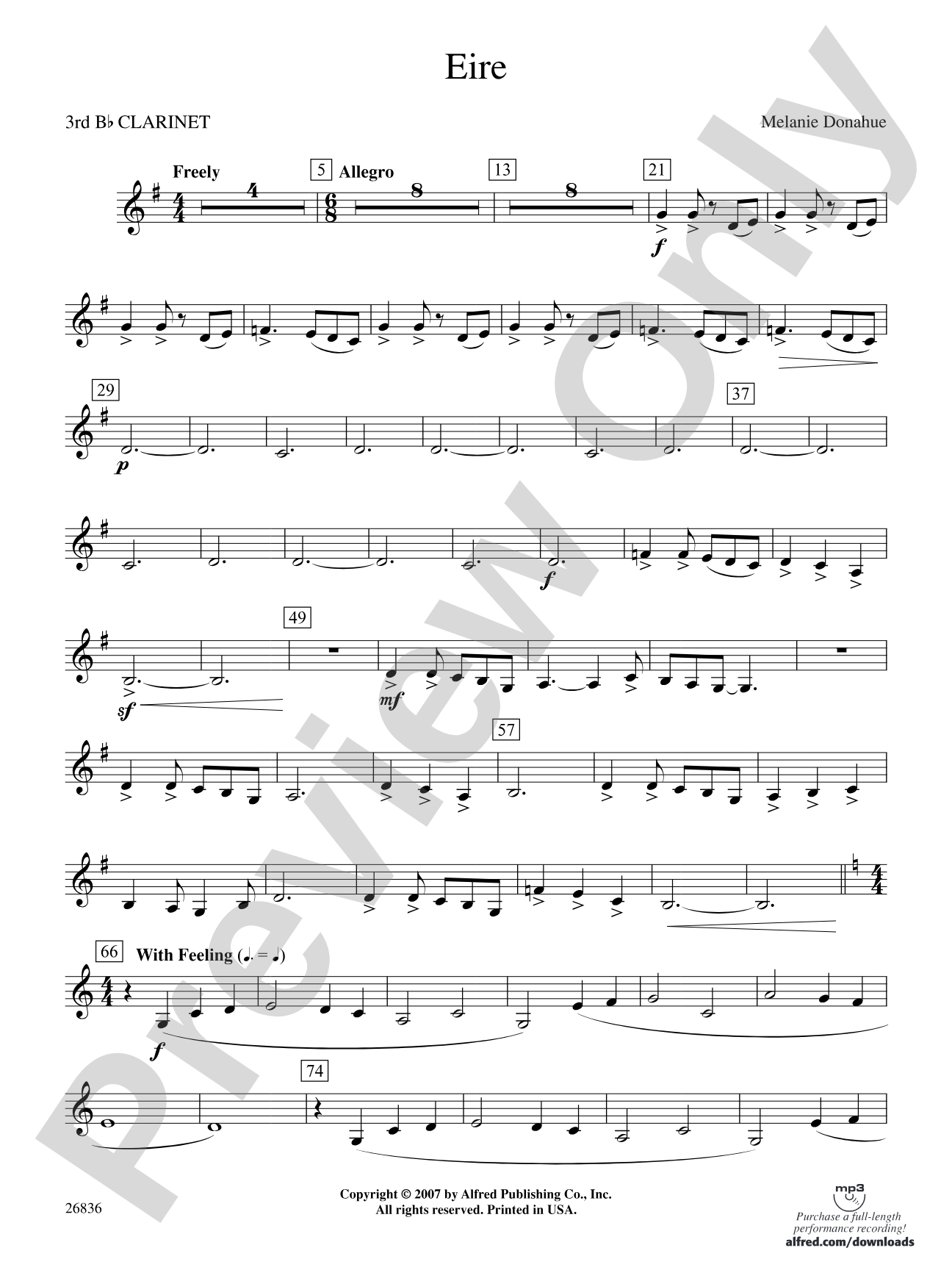 Eire: 3rd B-flat Clarinet