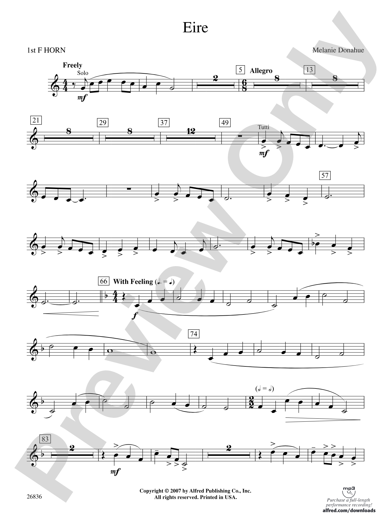 Eire: 1st F Horn