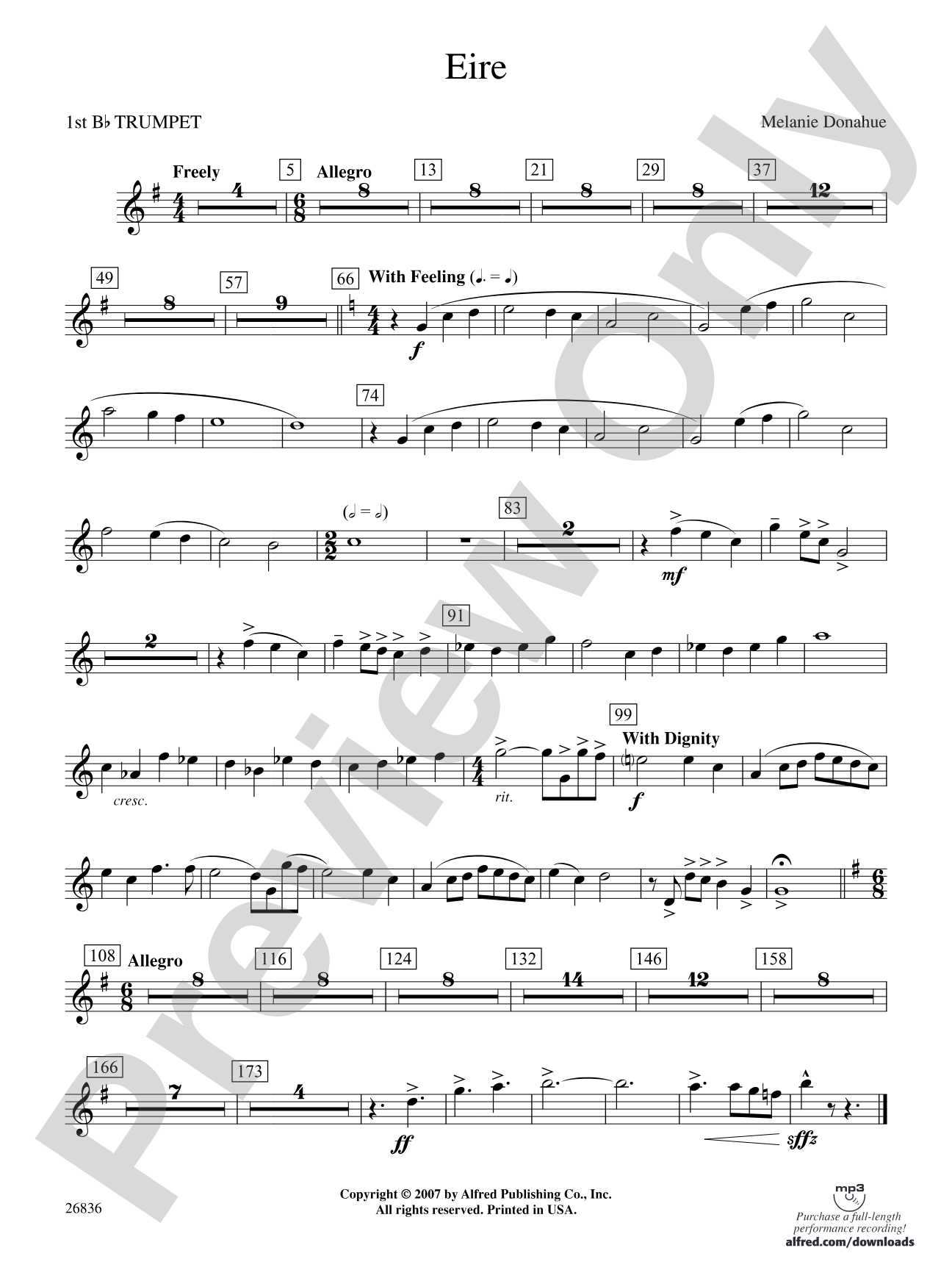 Eire: 1st B-flat Trumpet