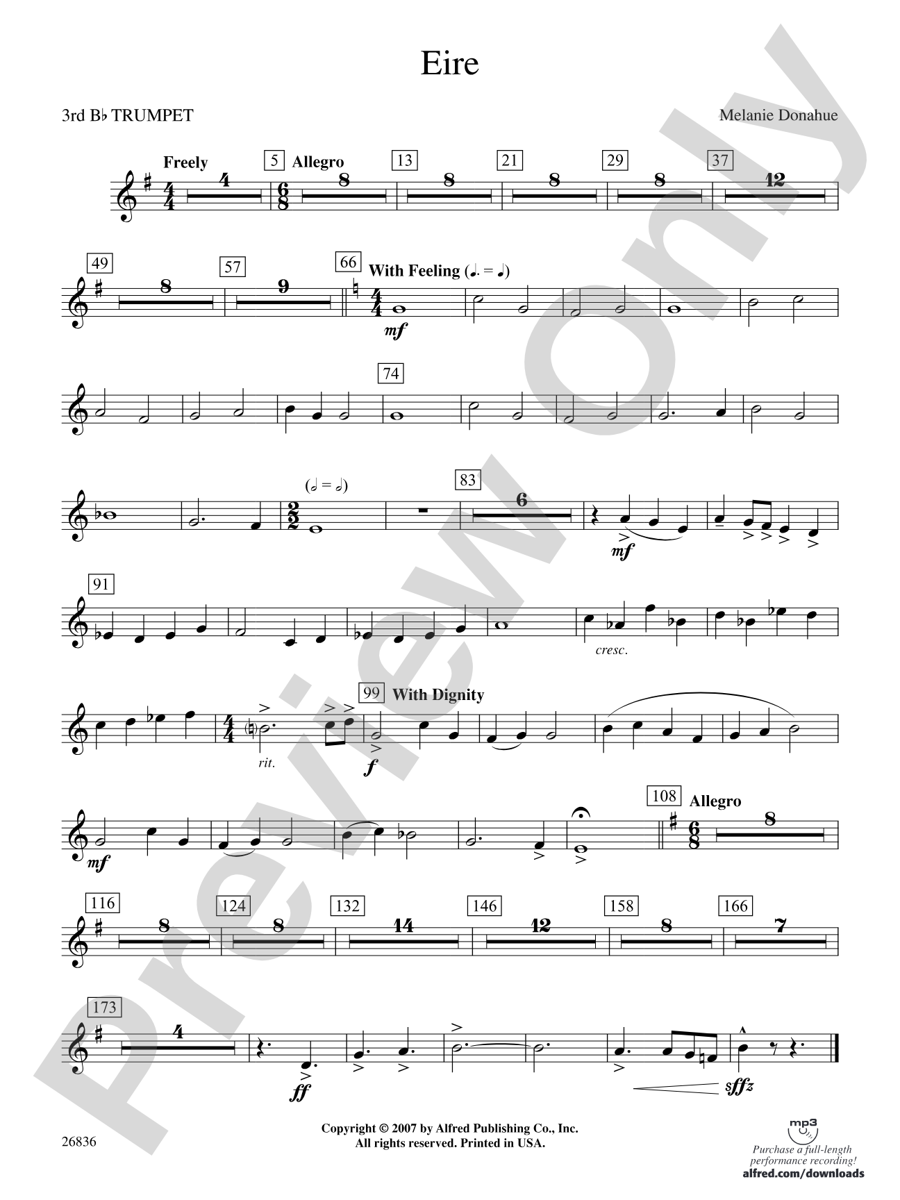 Eire: 3rd B-flat Trumpet