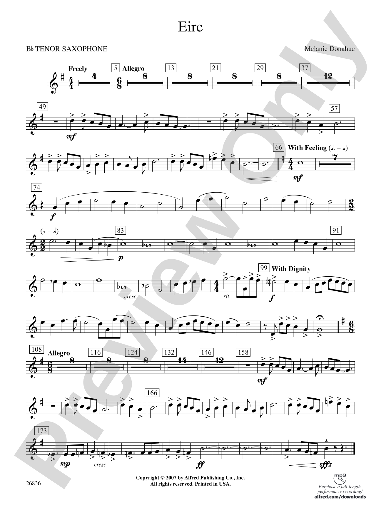 Eire: B-flat Tenor Saxophone