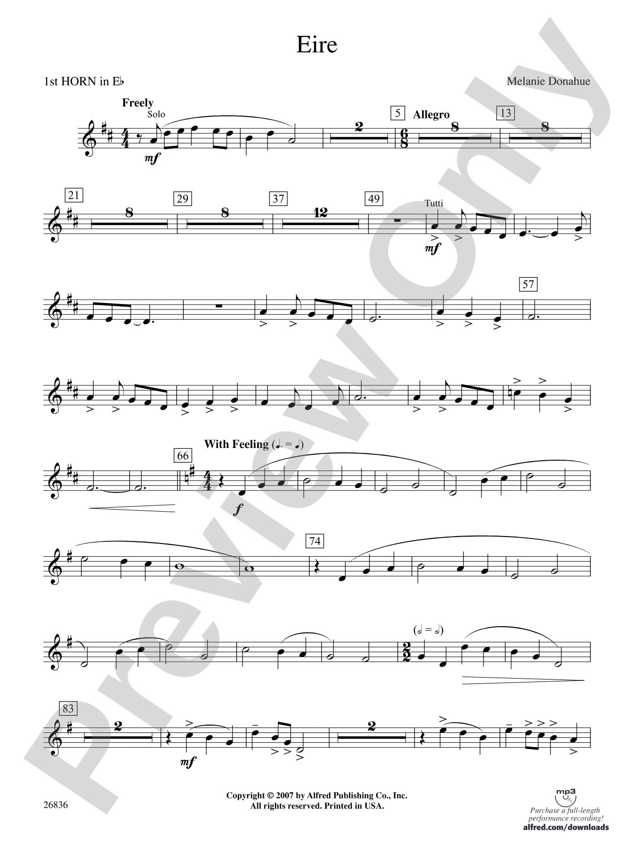 Eire: (wp) 1st Horn in E-flat