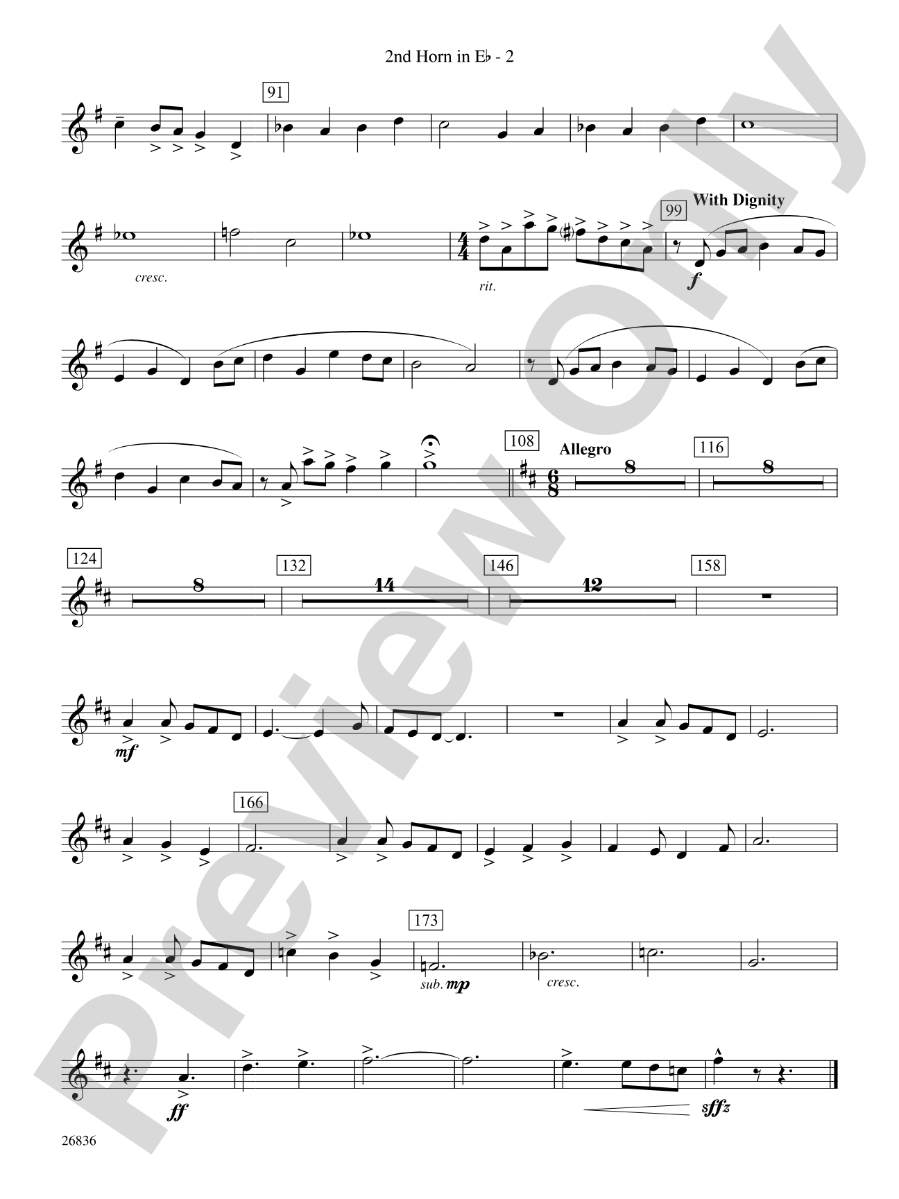 Eire: (wp) 2nd Horn in E-flat