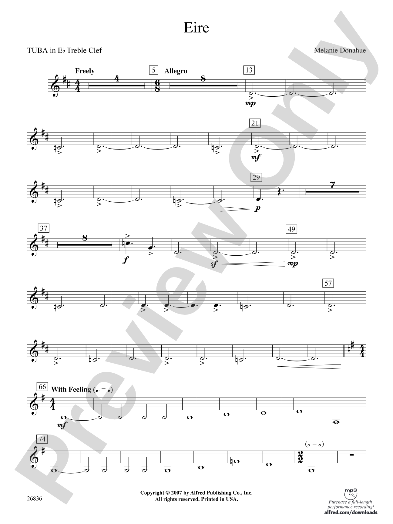 Eire: (wp) E-flat Tuba T.C.