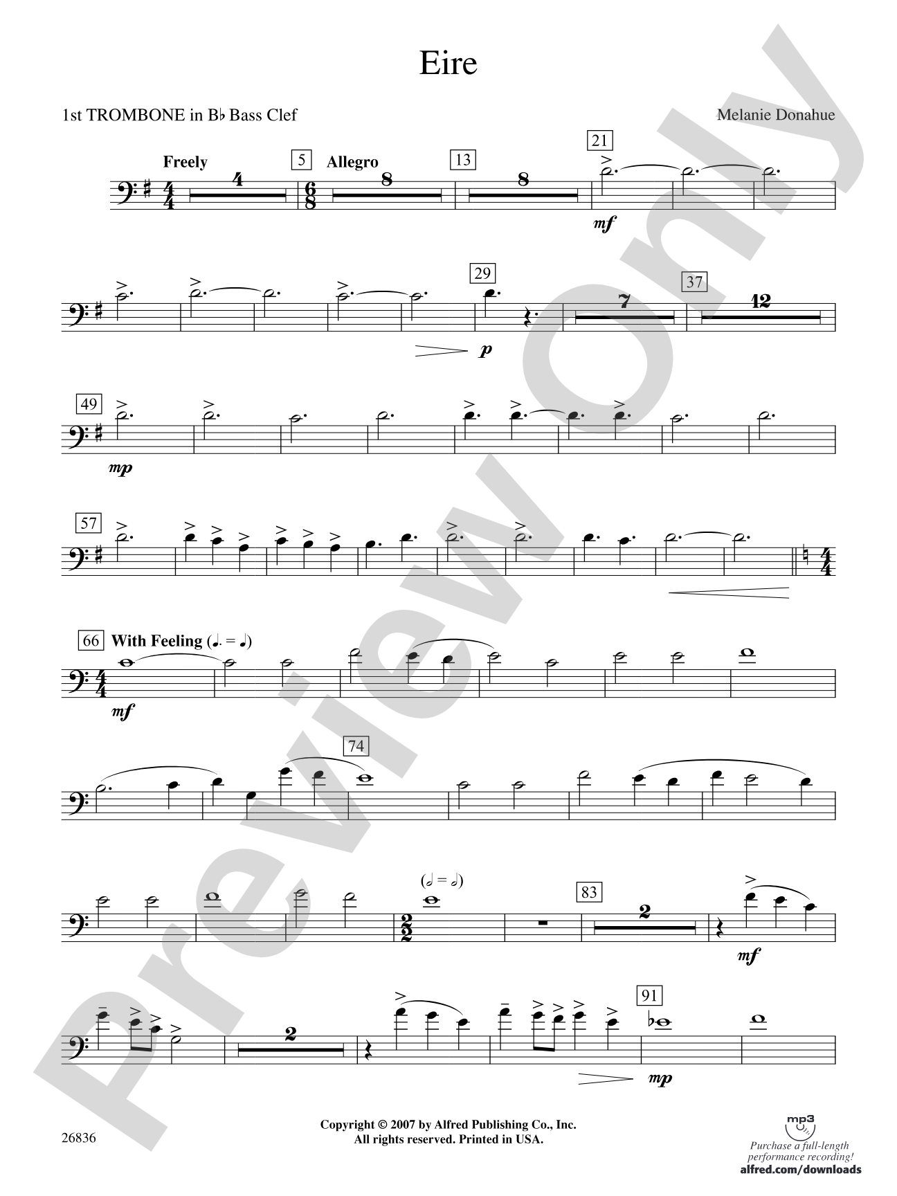 Eire: (wp) 1st B-flat Trombone B.C.