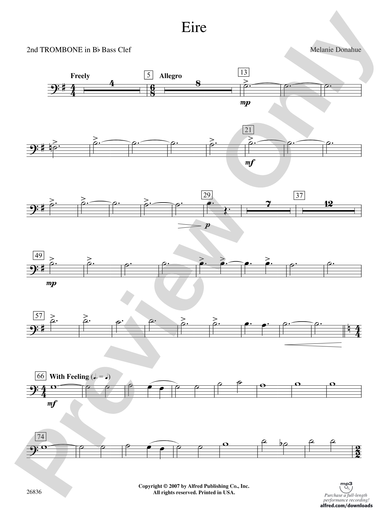 Eire: (wp) 2nd B-flat Trombone B.C.