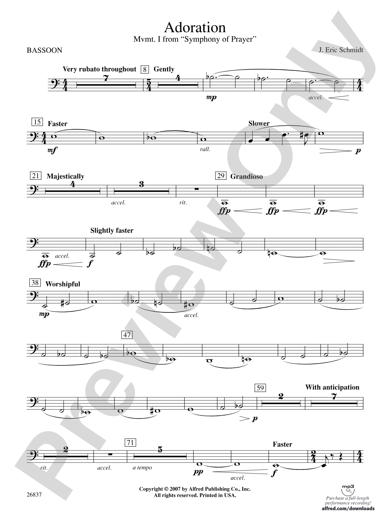 Adoration (Movement 1 from Symphony of Prayer): Bassoon