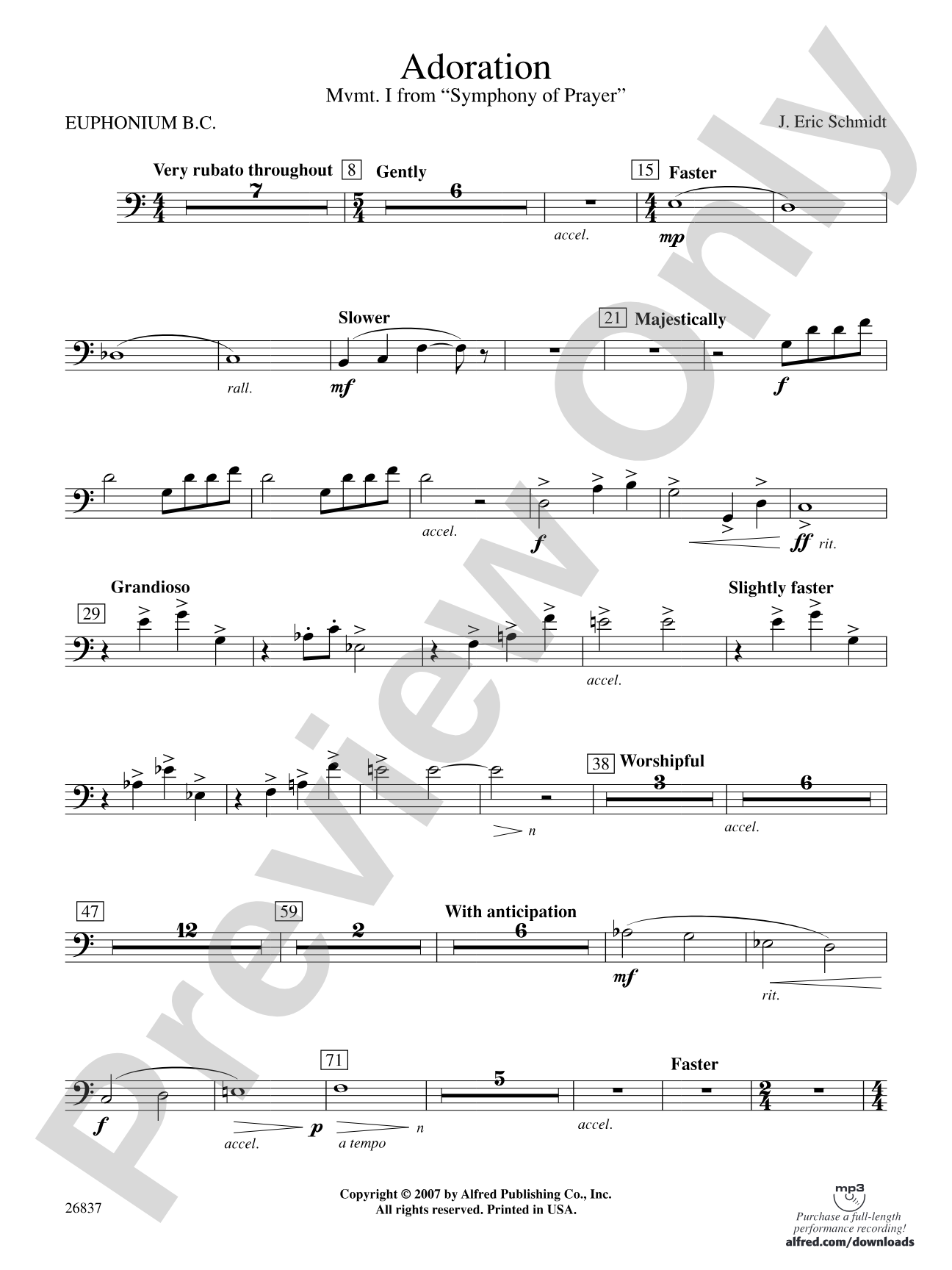 Adoration (Movement 1 from Symphony of Prayer): Baritone B.C.