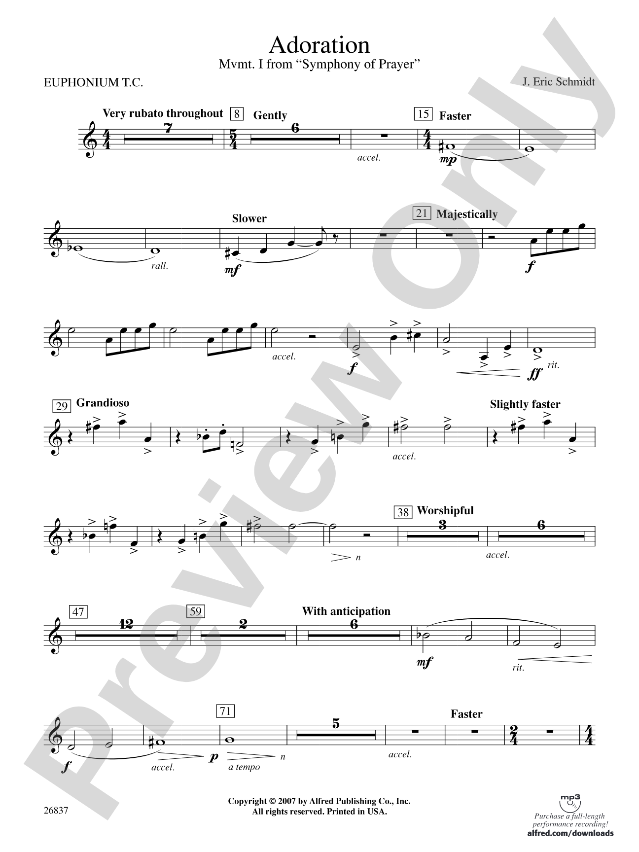 Adoration (Movement 1 from Symphony of Prayer): Baritone T.C.