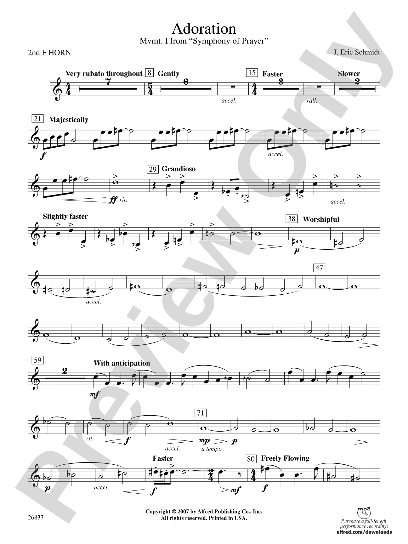 Adoration (Movement 1 from Symphony of Prayer): 2nd F Horn
