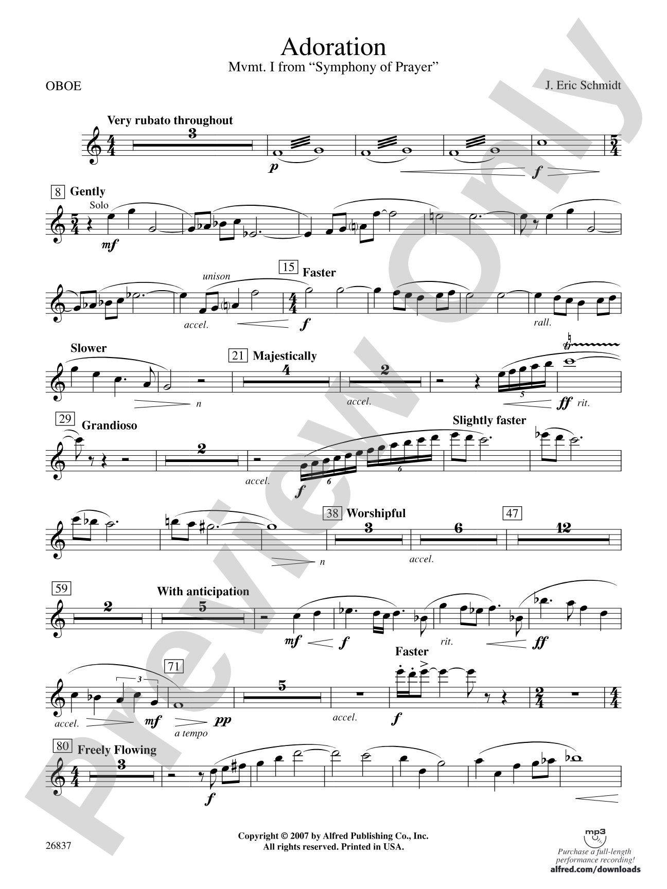 Adoration (Movement 1 from Symphony of Prayer): Oboe