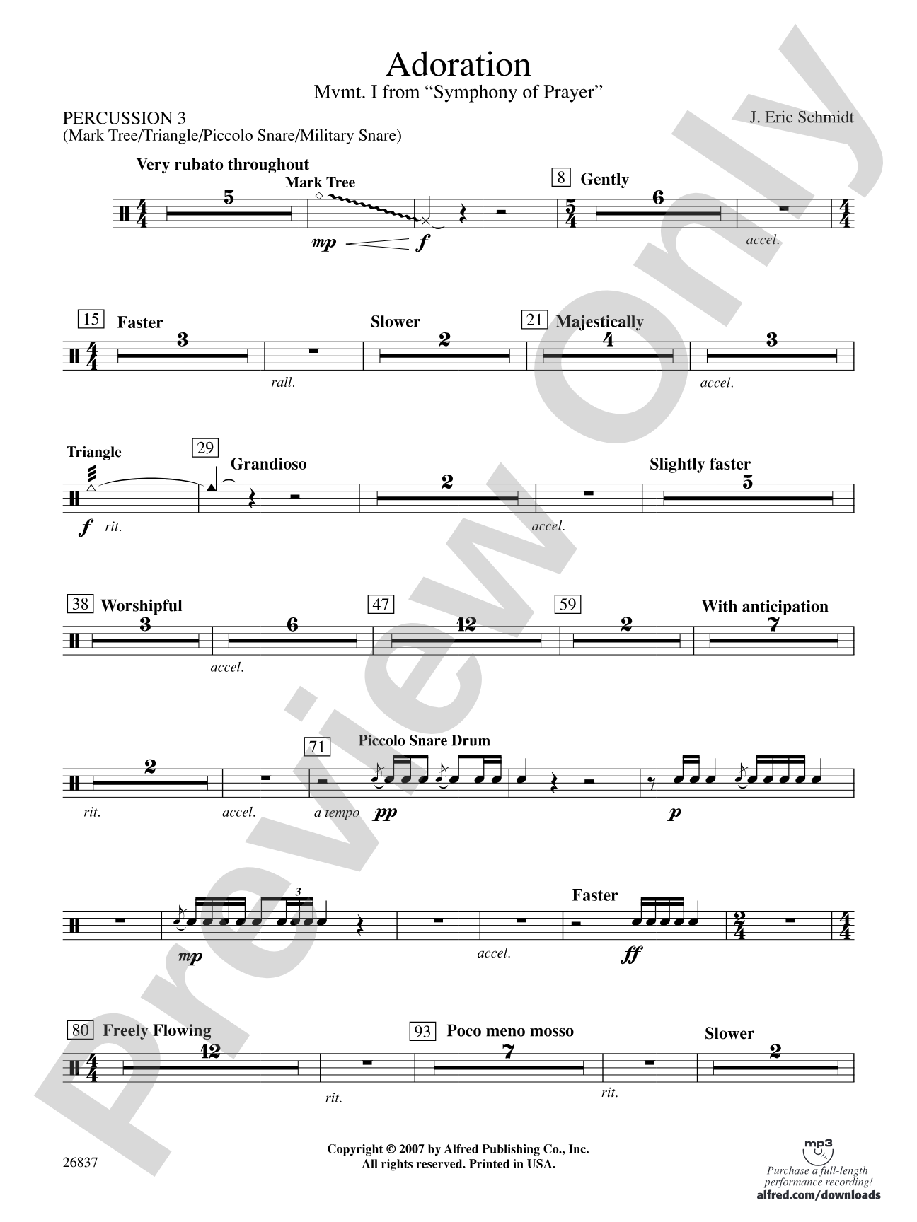 Adoration (Movement 1 from Symphony of Prayer): 3rd Percussion