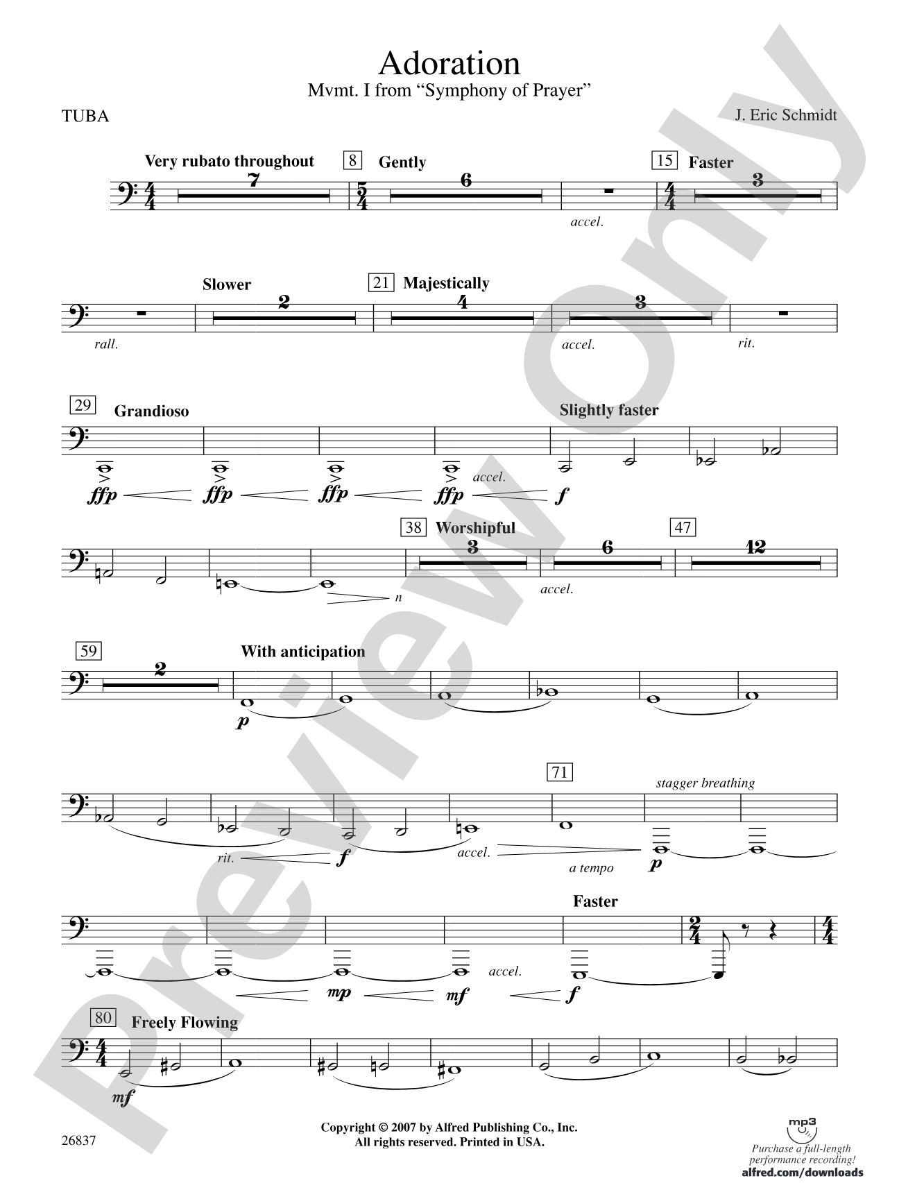 Adoration (Movement 1 from Symphony of Prayer): Tuba