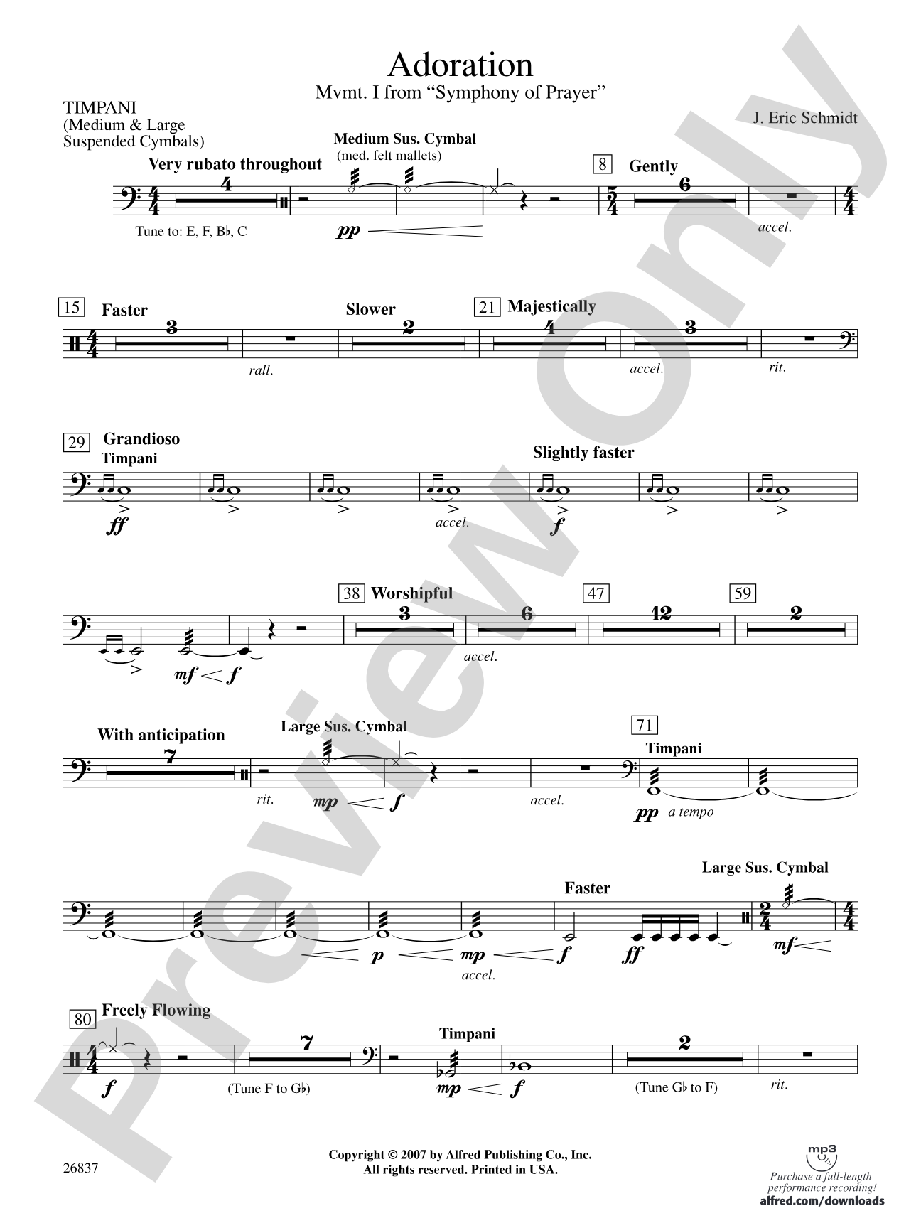 Adoration (Movement 1 from Symphony of Prayer): Timpani