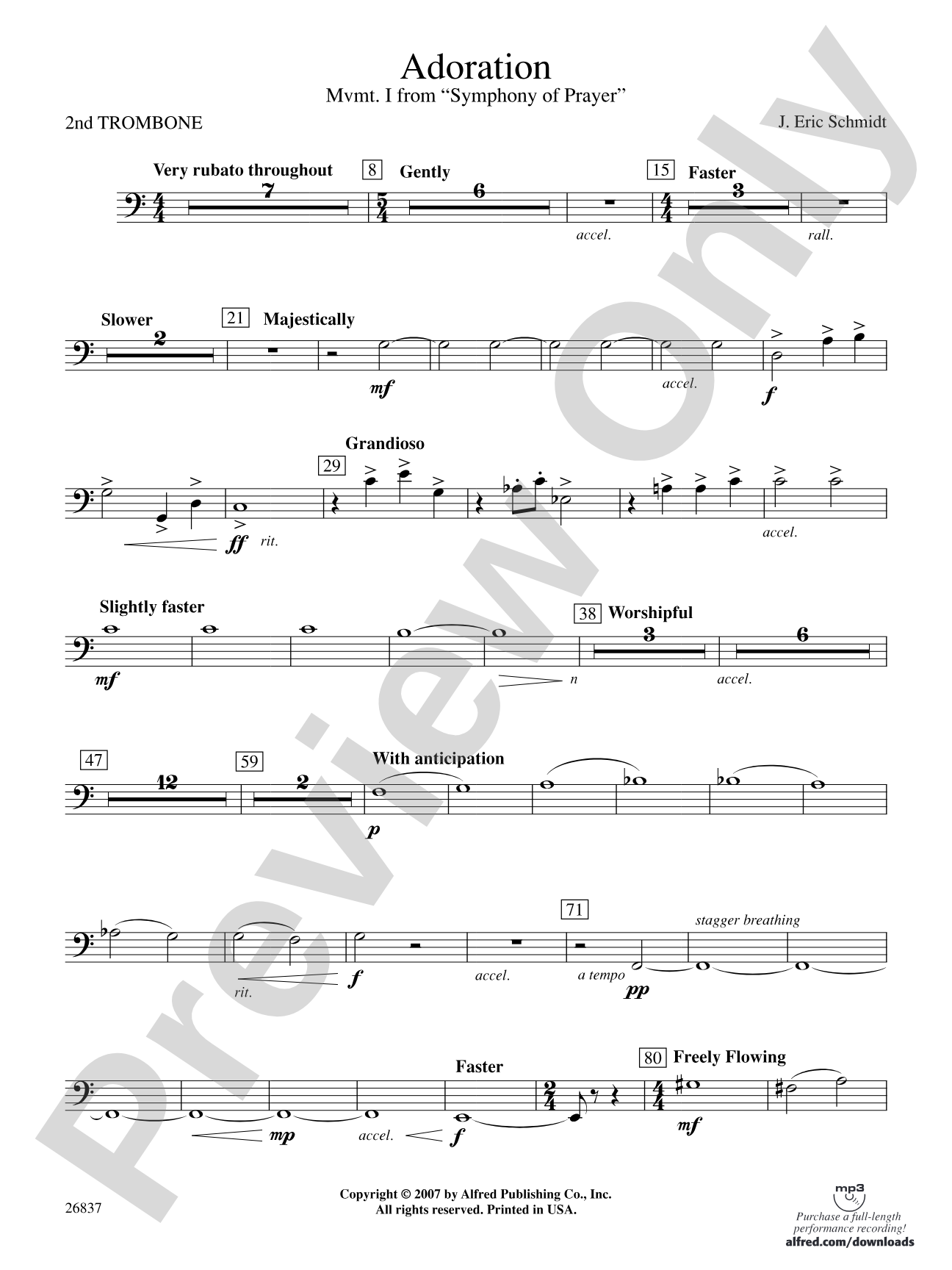 Adoration (Movement 1 from Symphony of Prayer): 2nd Trombone