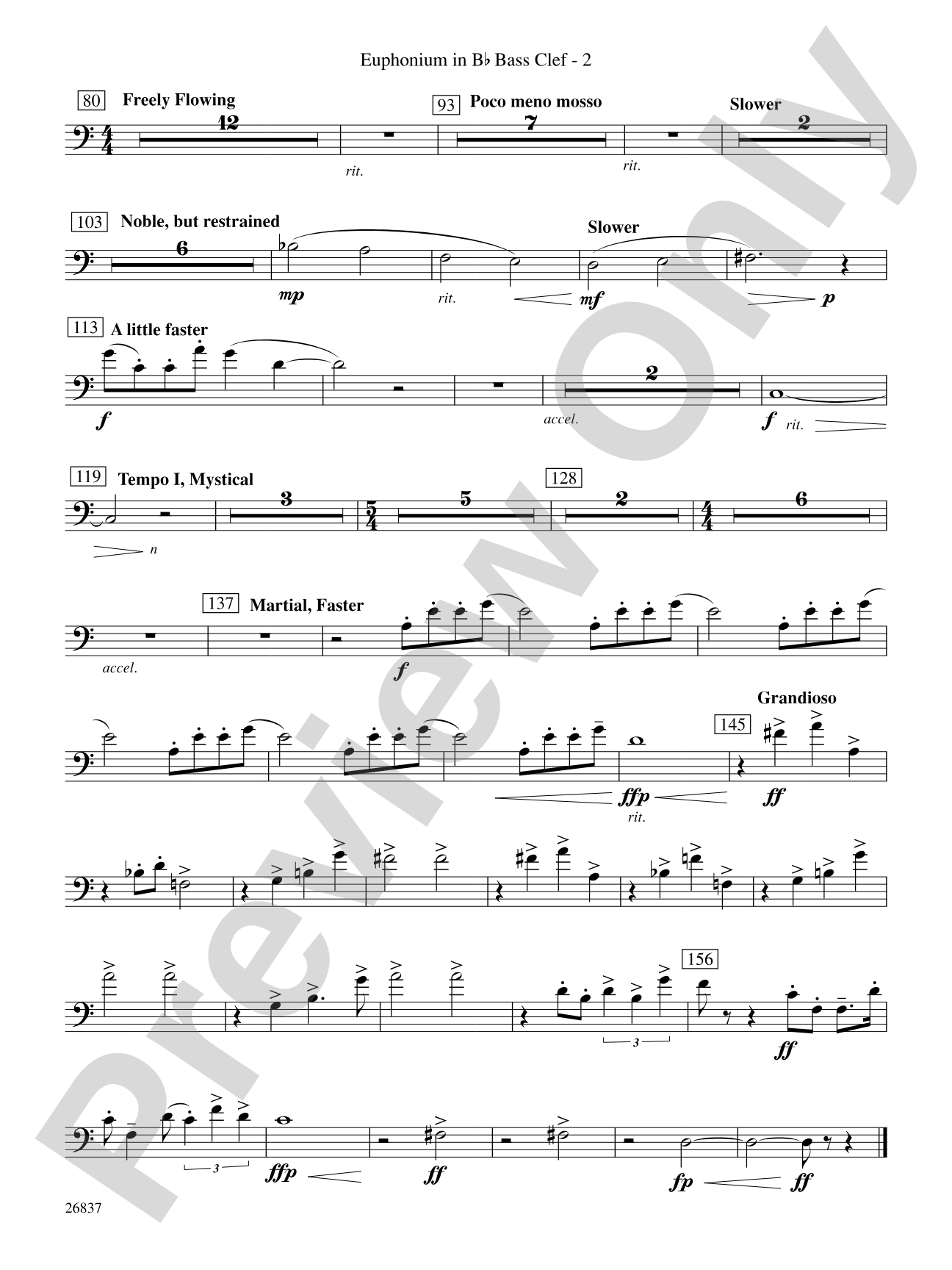 Adoration (Movement 1 from Symphony of Prayer): (wp) B-flat Baritone B.C.