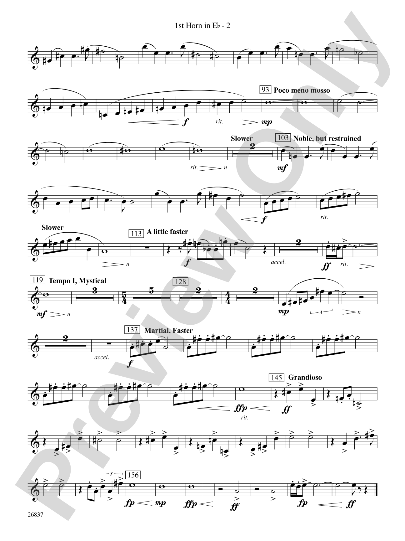 Adoration (Movement 1 from Symphony of Prayer): (wp) 1st Horn in E-flat