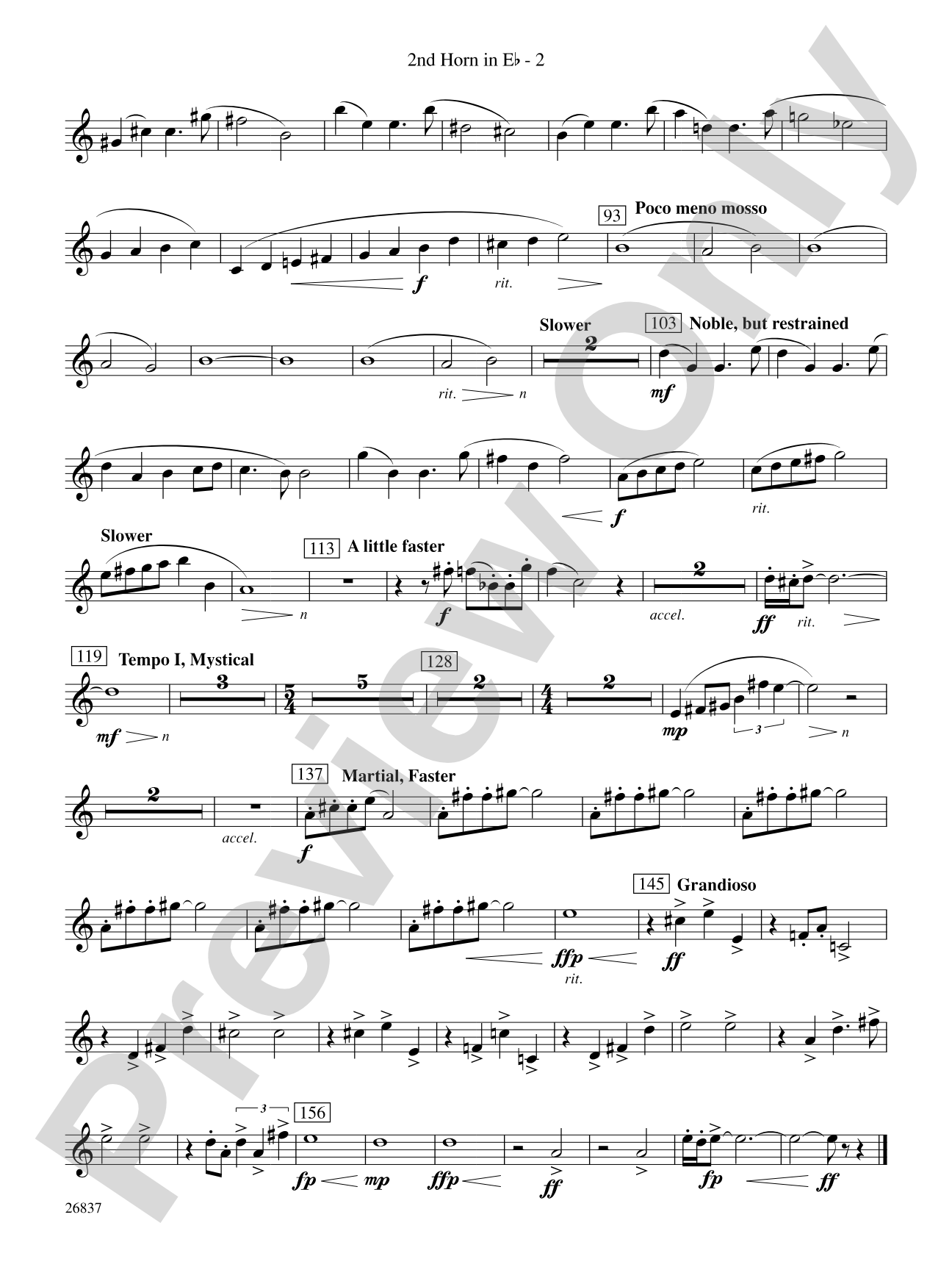 Adoration (Movement 1 from Symphony of Prayer): (wp) 2nd Horn in E-flat