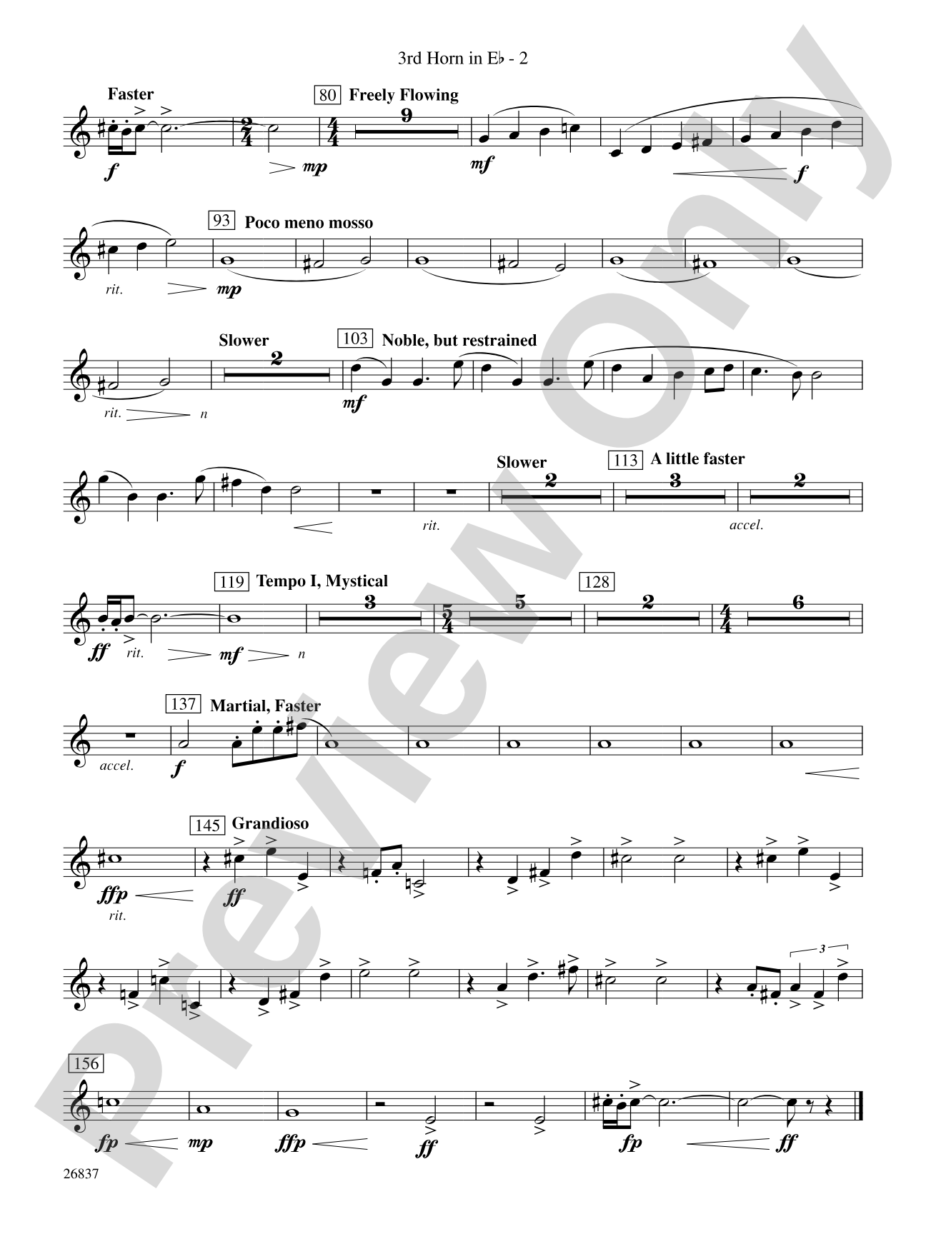 Adoration (Movement 1 from Symphony of Prayer): (wp) 3rd Horn in E-flat
