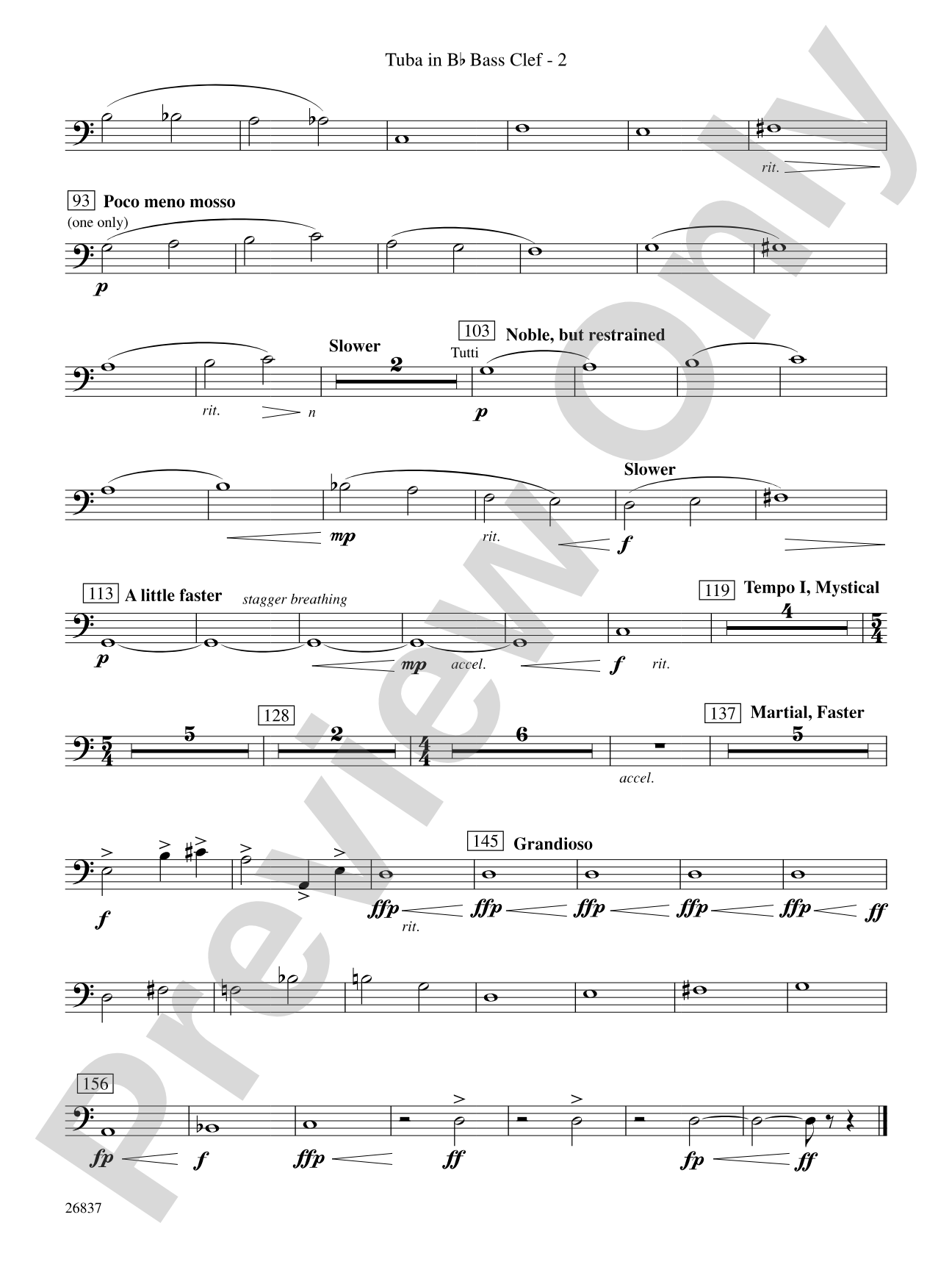 Adoration (Movement 1 from Symphony of Prayer): (wp) B-flat Tuba B.C.