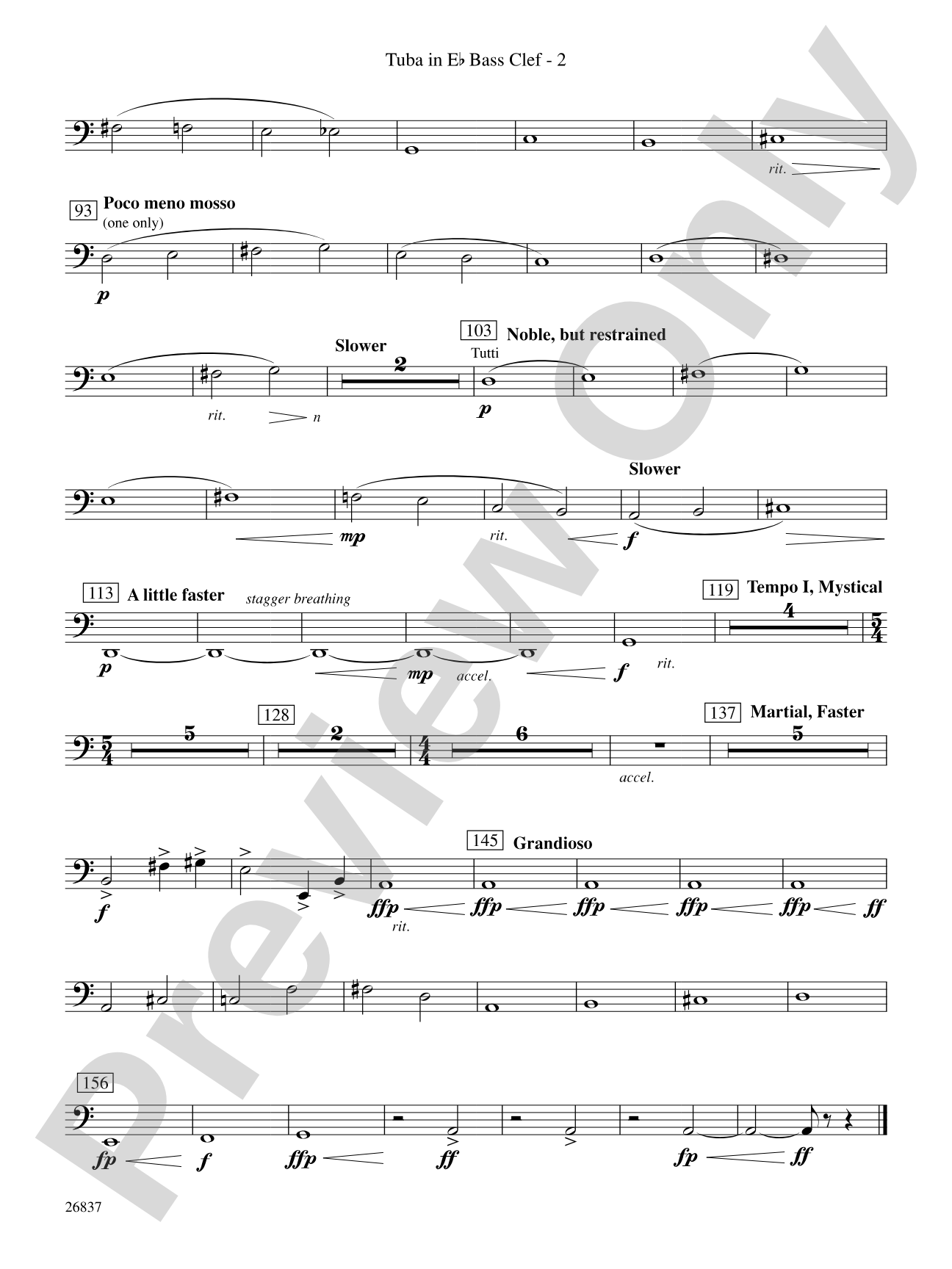Adoration (Movement 1 from Symphony of Prayer): (wp) E-flat Tuba B.C.