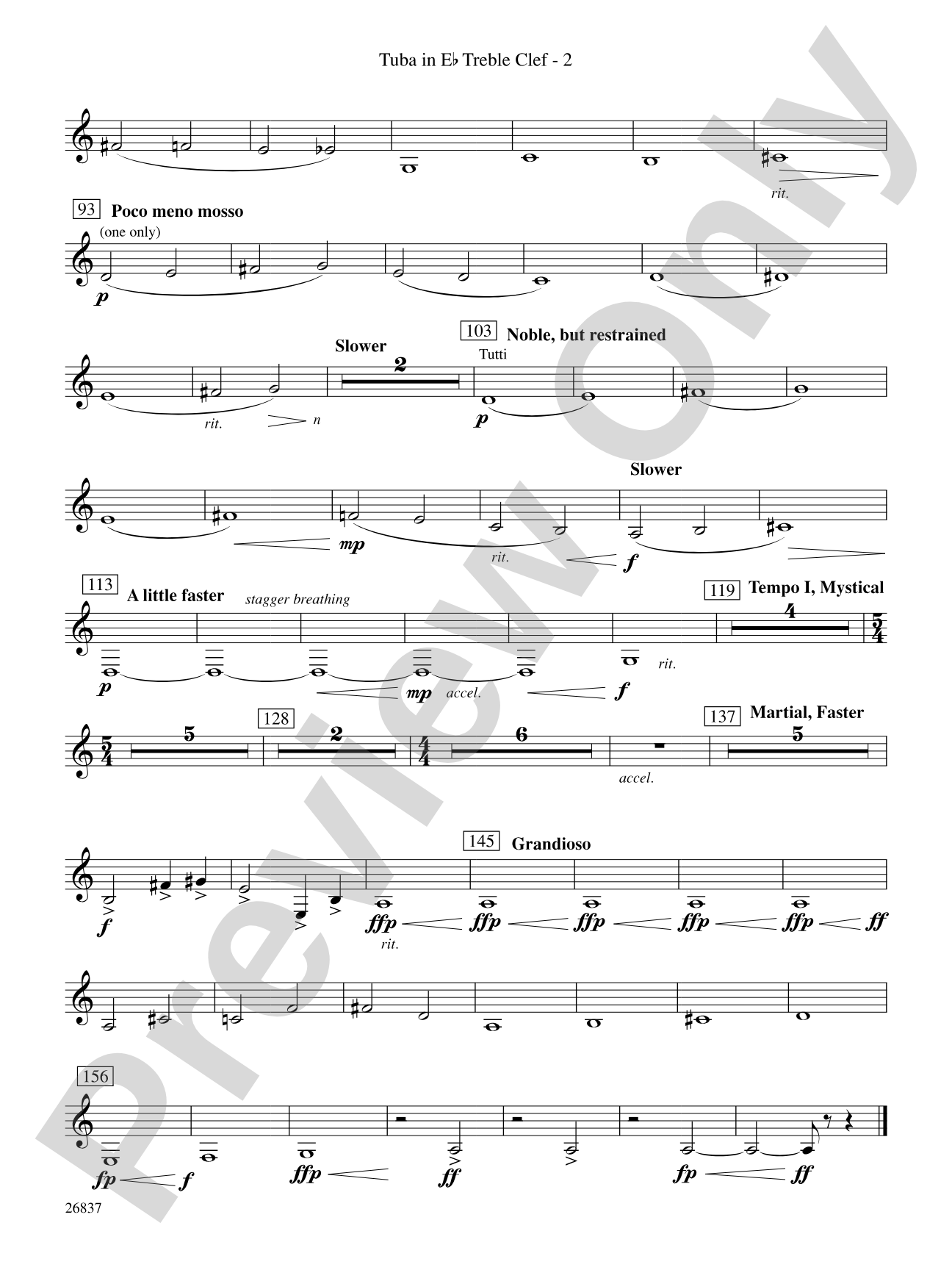 Adoration (Movement 1 from Symphony of Prayer): (wp) E-flat Tuba T.C.