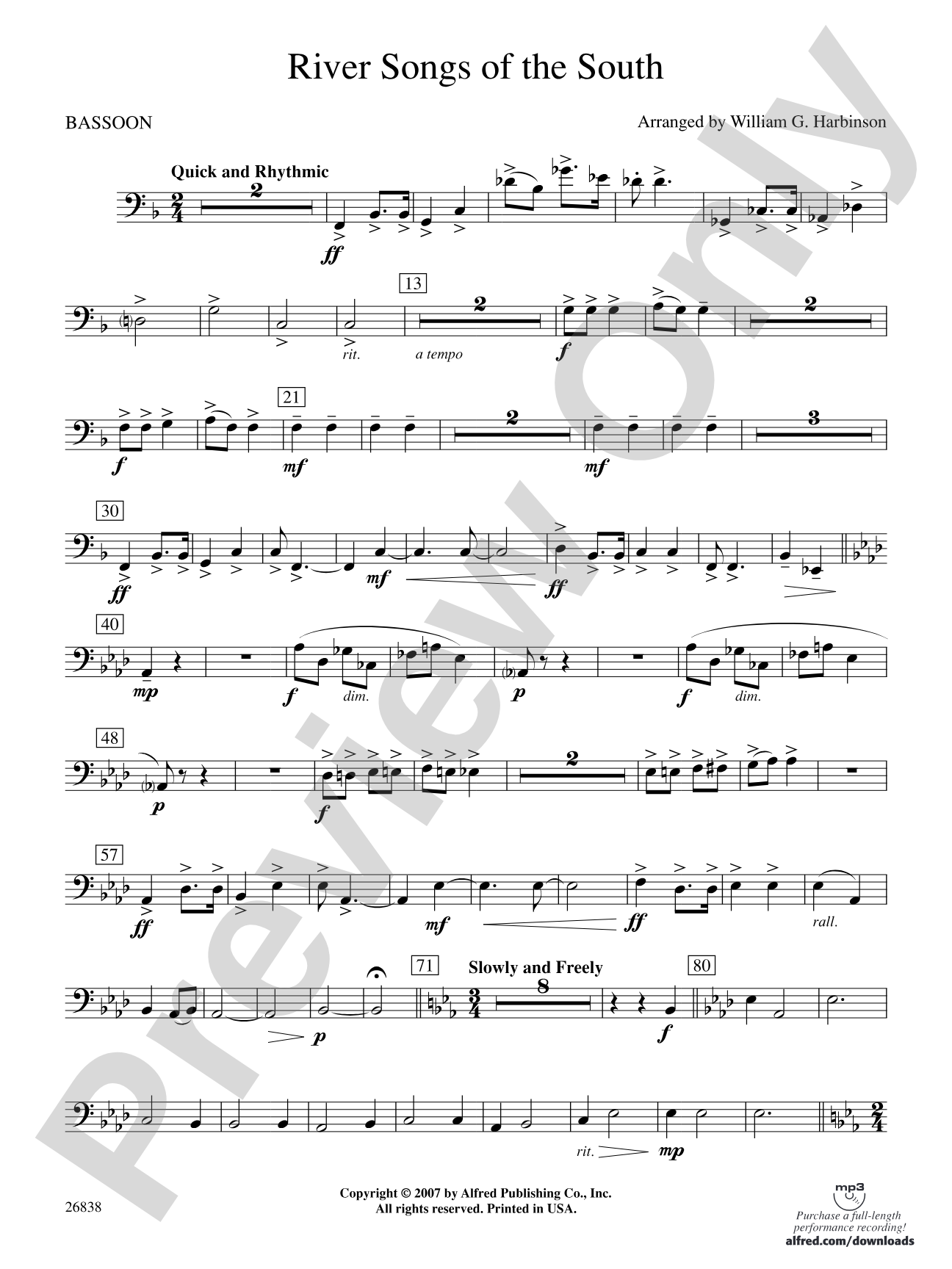 River Songs of the South: Bassoon