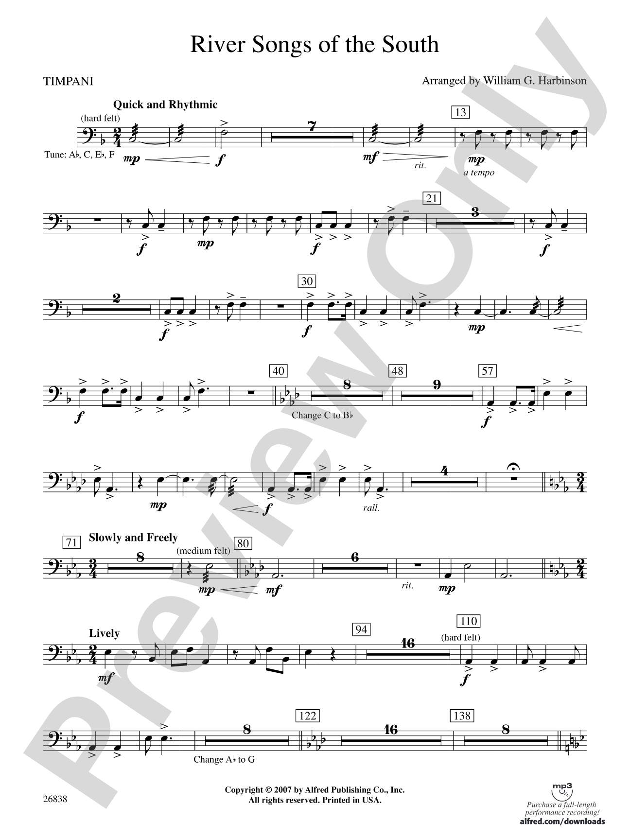 River Songs of the South: Timpani
