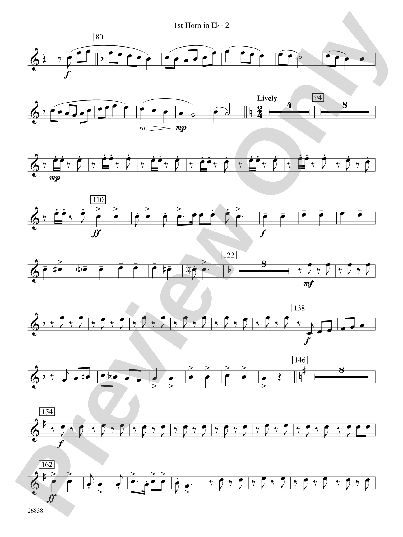 River Songs of the South: (wp) 1st Horn in E-flat