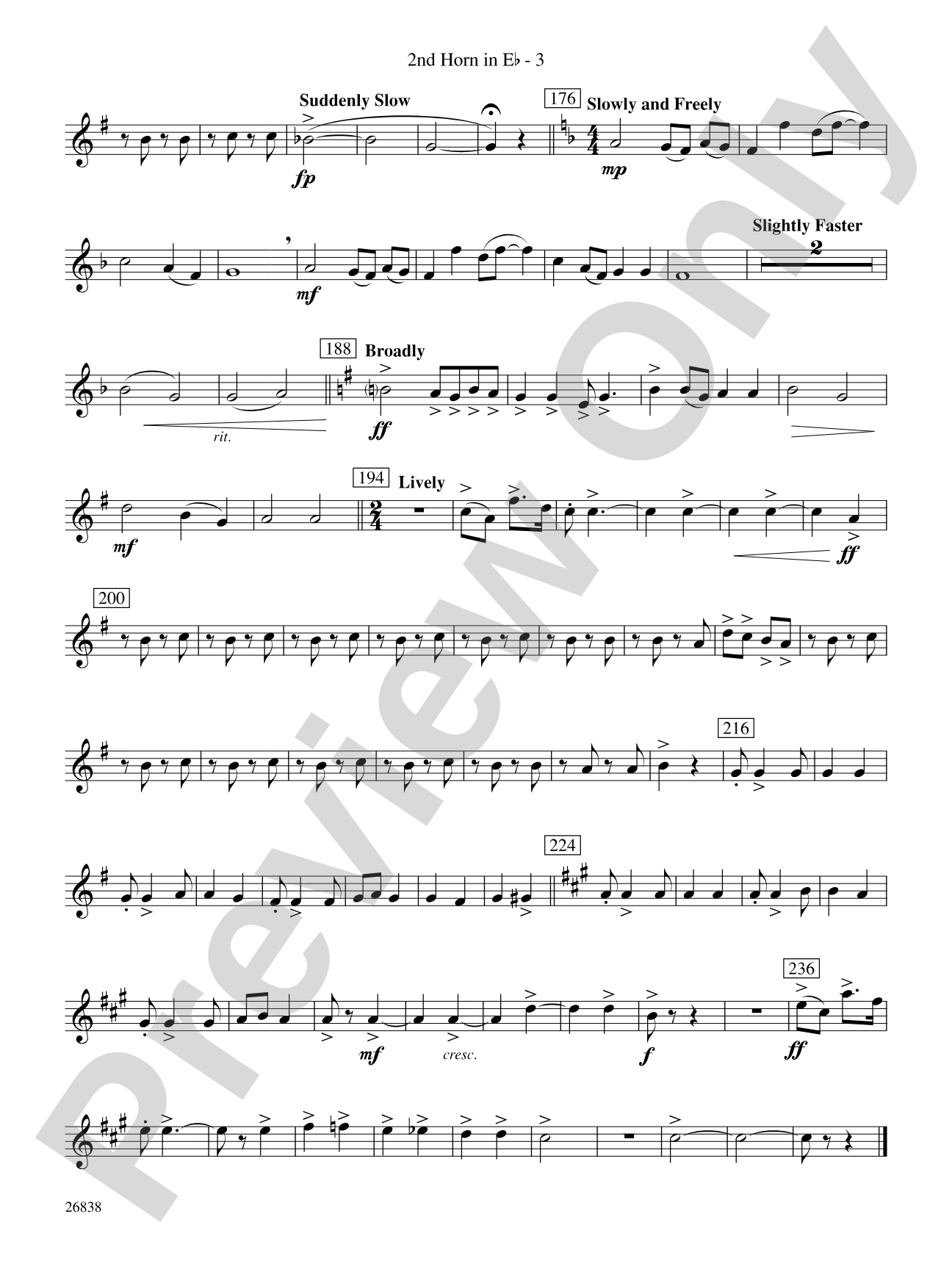 River Songs of the South: (wp) 2nd Horn in E-flat