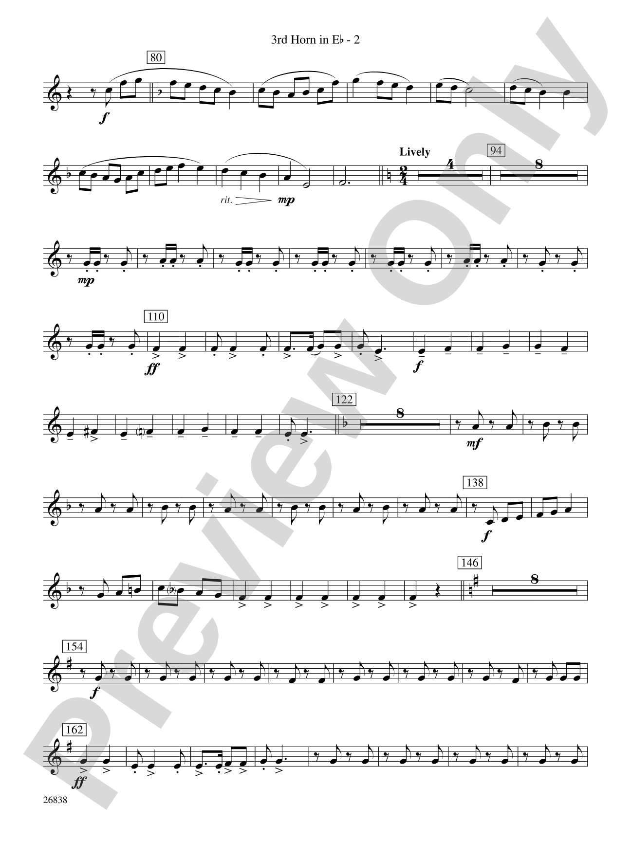 River Songs of the South: (wp) 3rd Horn in E-flat