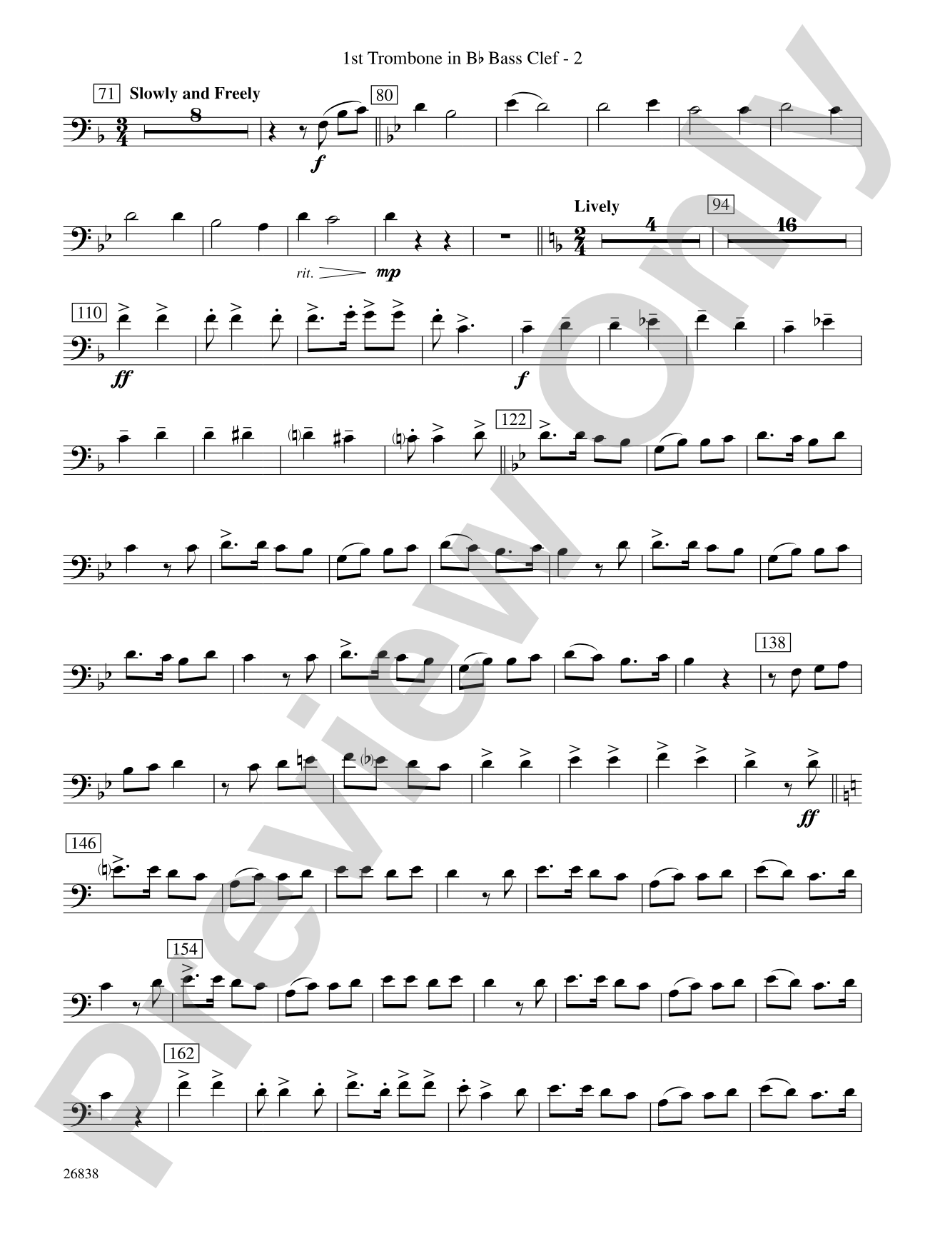 River Songs of the South: (wp) 1st B-flat Trombone B.C.