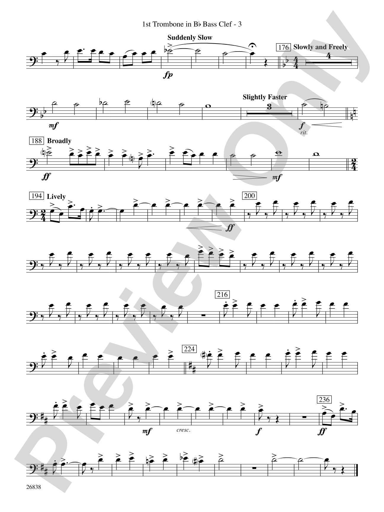 River Songs of the South: (wp) 1st B-flat Trombone B.C.