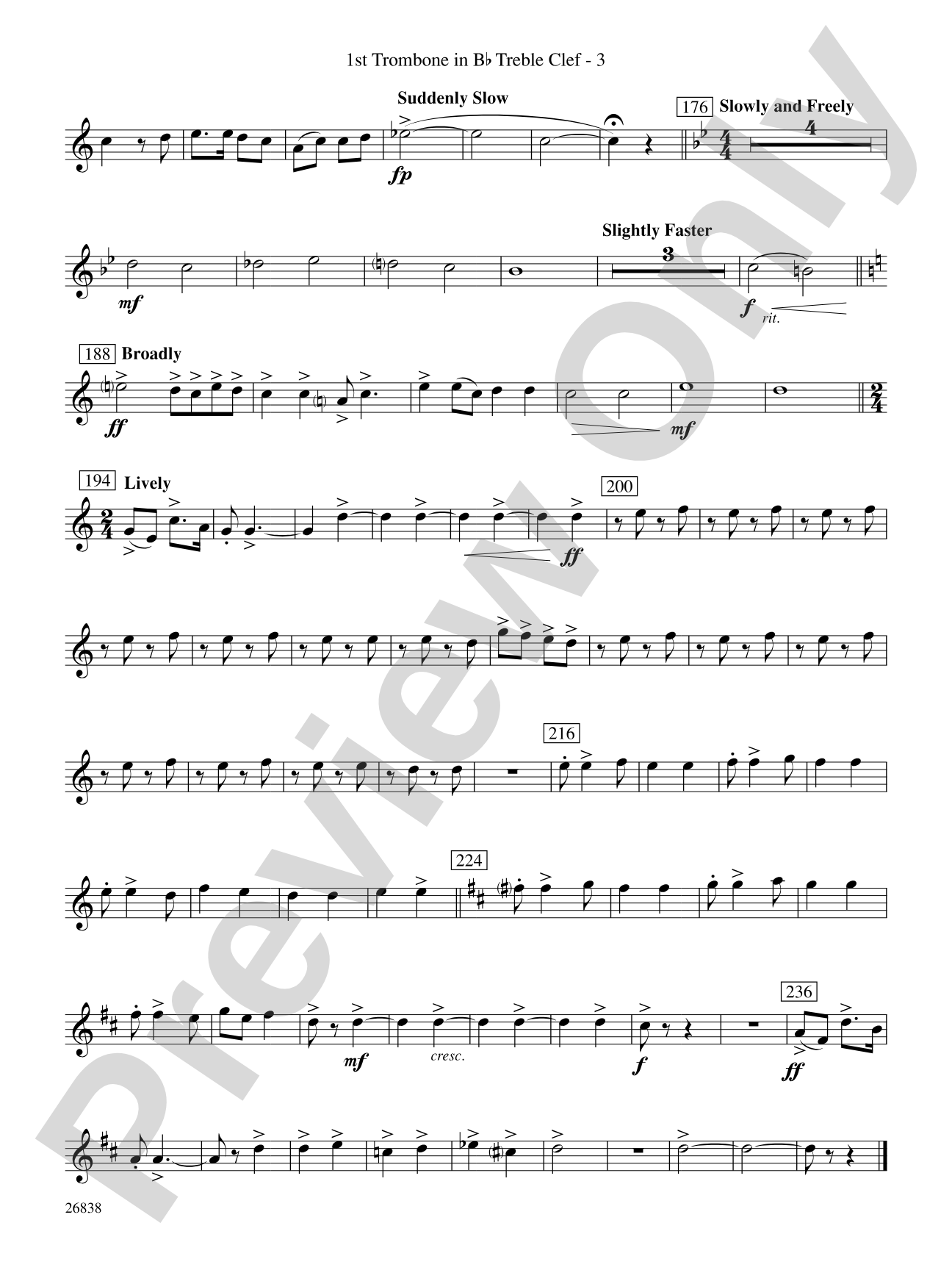 River Songs of the South: (wp) 1st B-flat Trombone T.C.