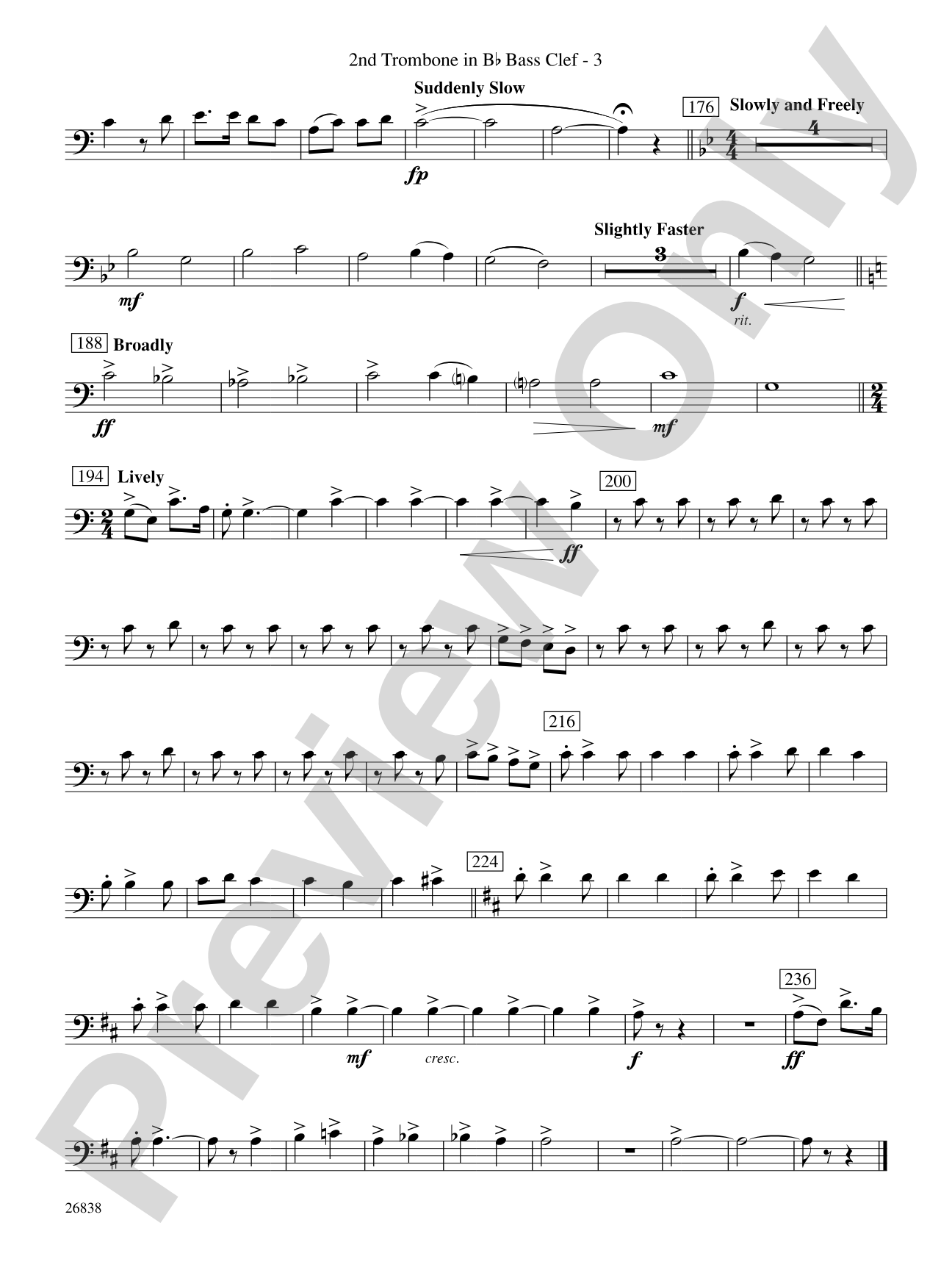 River Songs of the South: (wp) 2nd B-flat Trombone B.C.